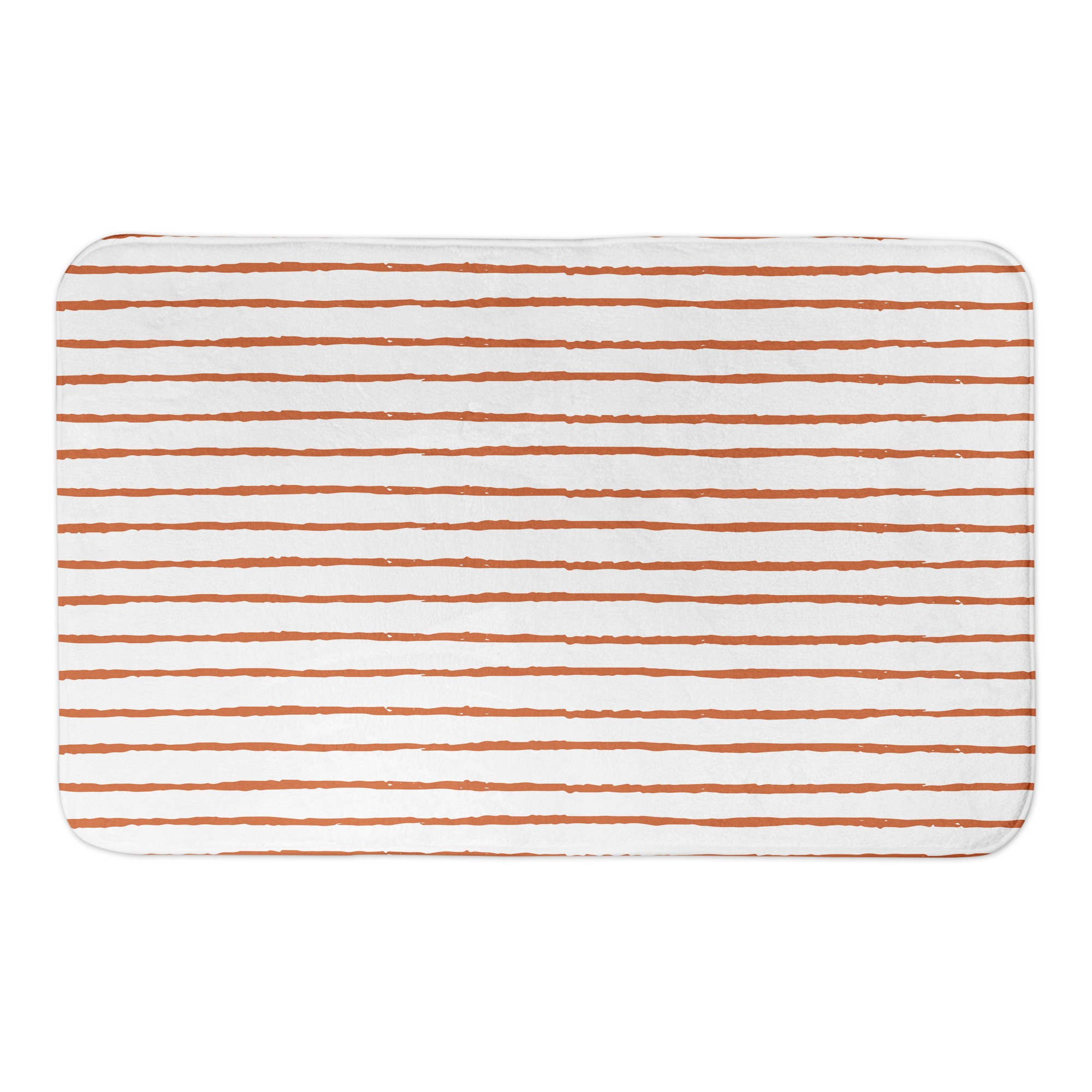 Orange Abstract Stripes 34x21 Bath Mat