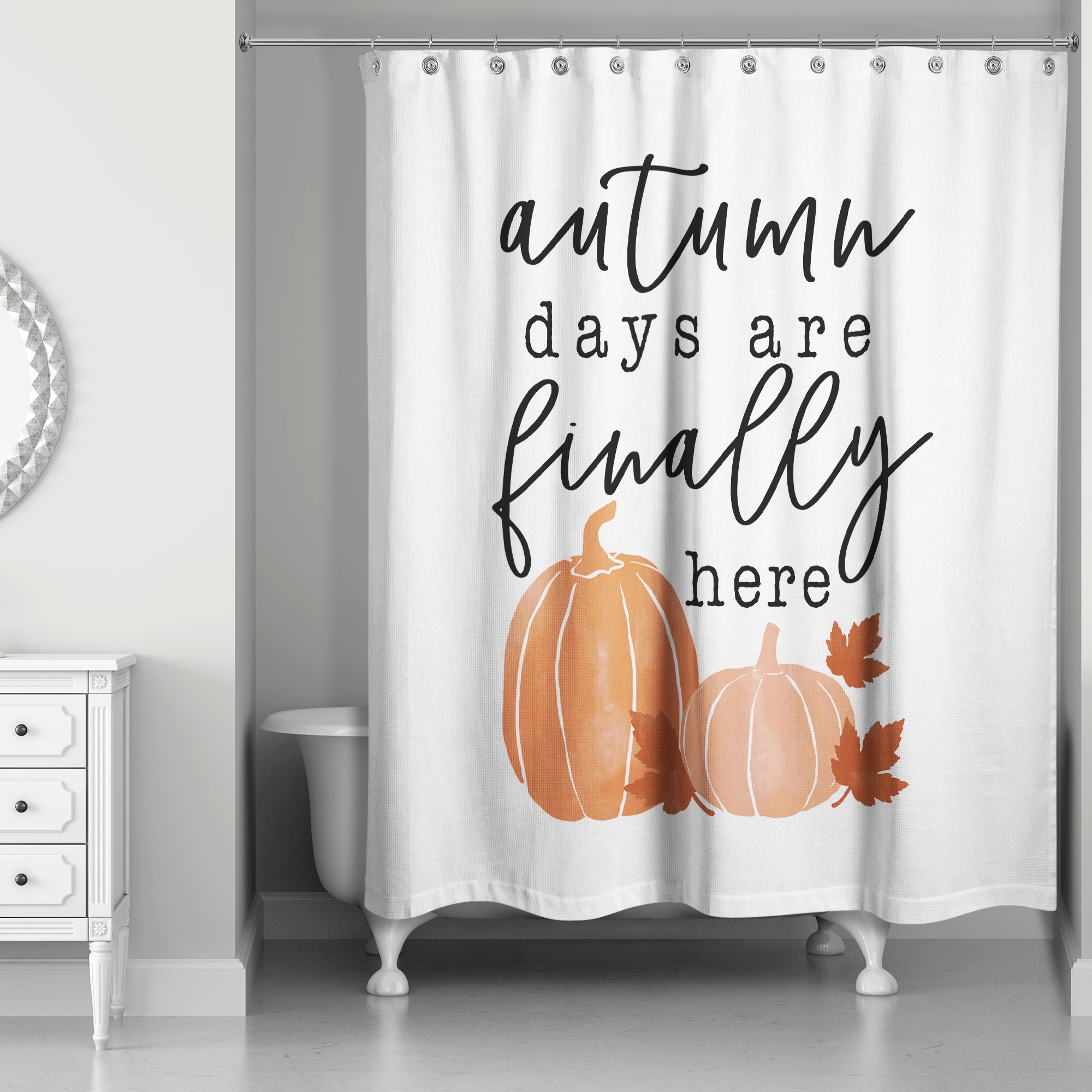 Autumn Days Are Finally Here 71x74 Shower Curtain