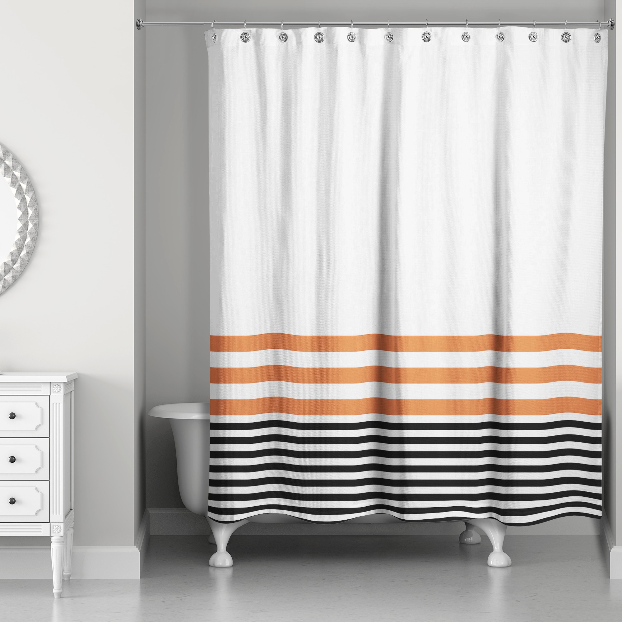 Fall Stripes 71x74 Shower Curtain