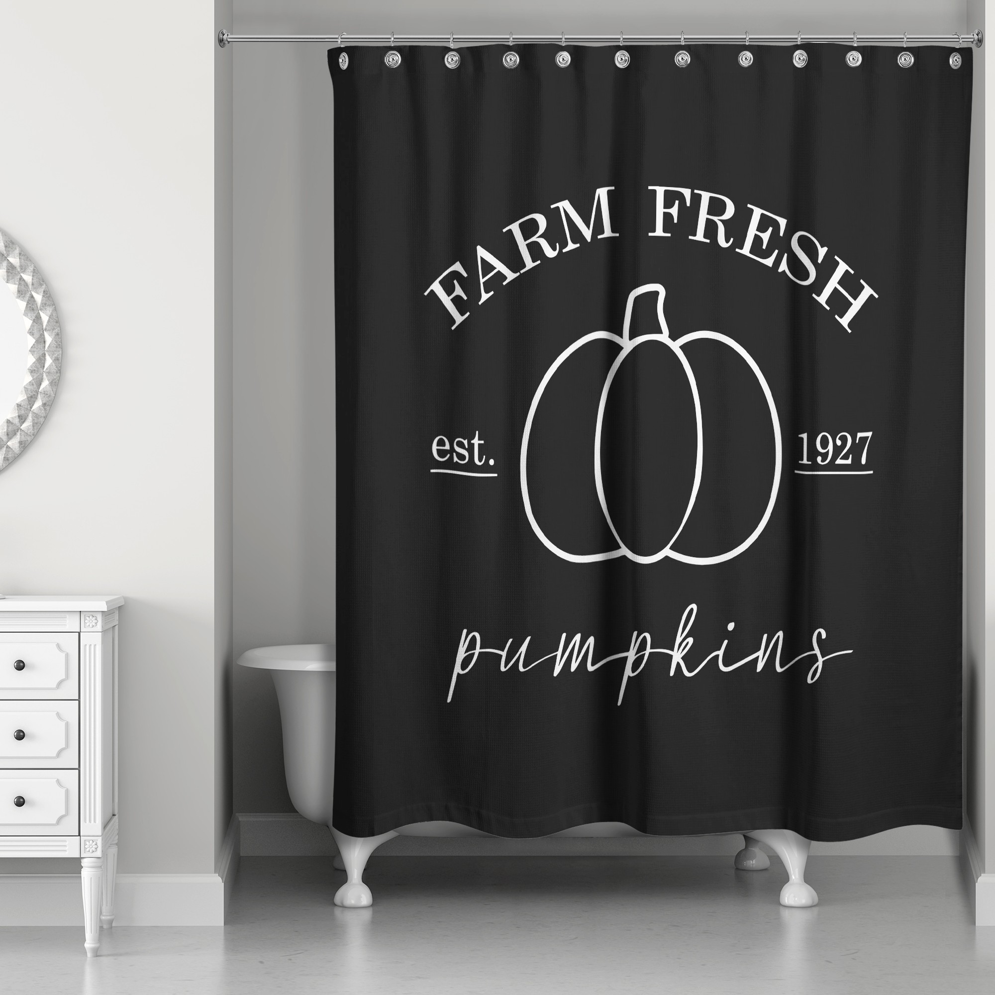 Farm Fresh Pumpkins 71x74 Shower Curtain