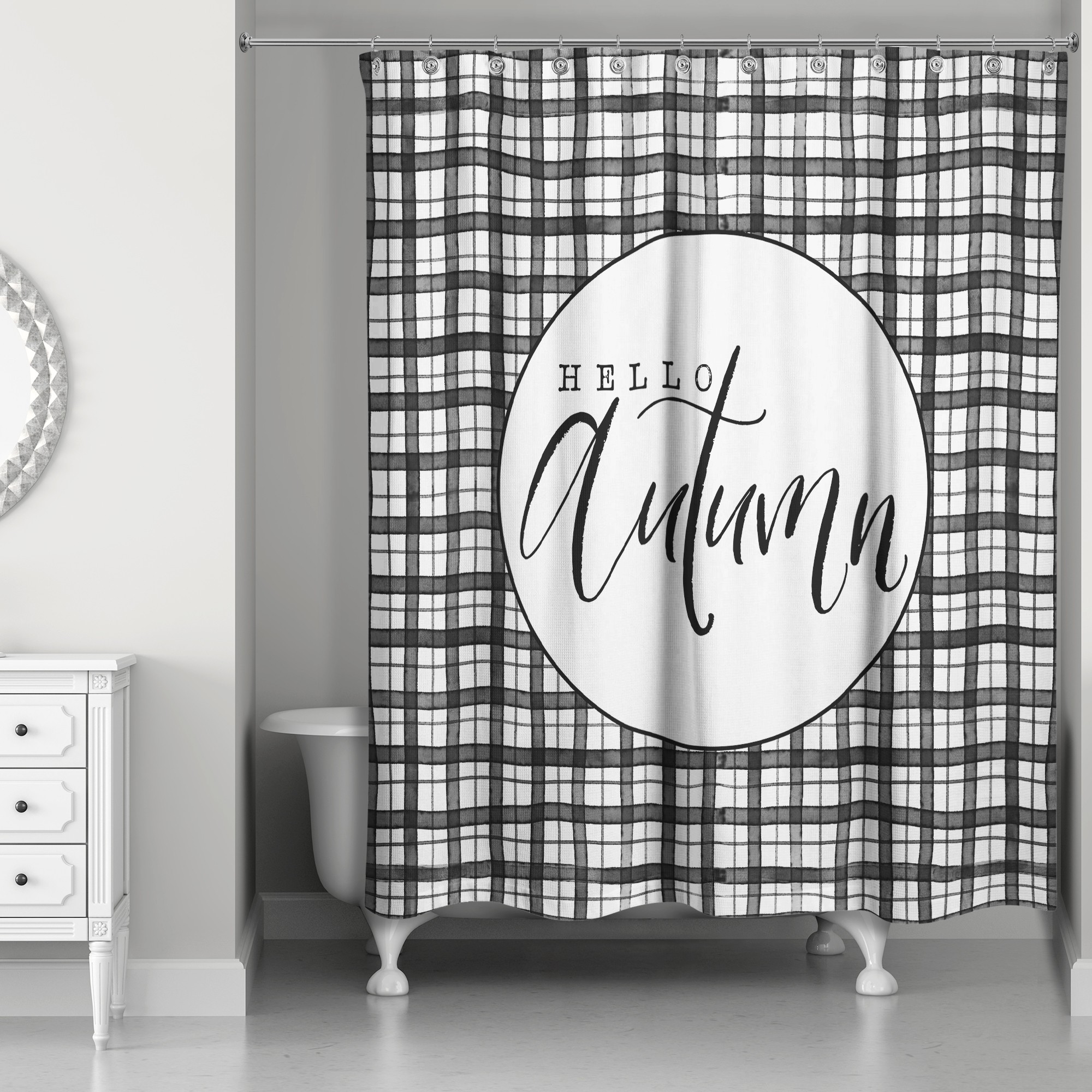 Hello Autumn 71x74 Shower Curtain