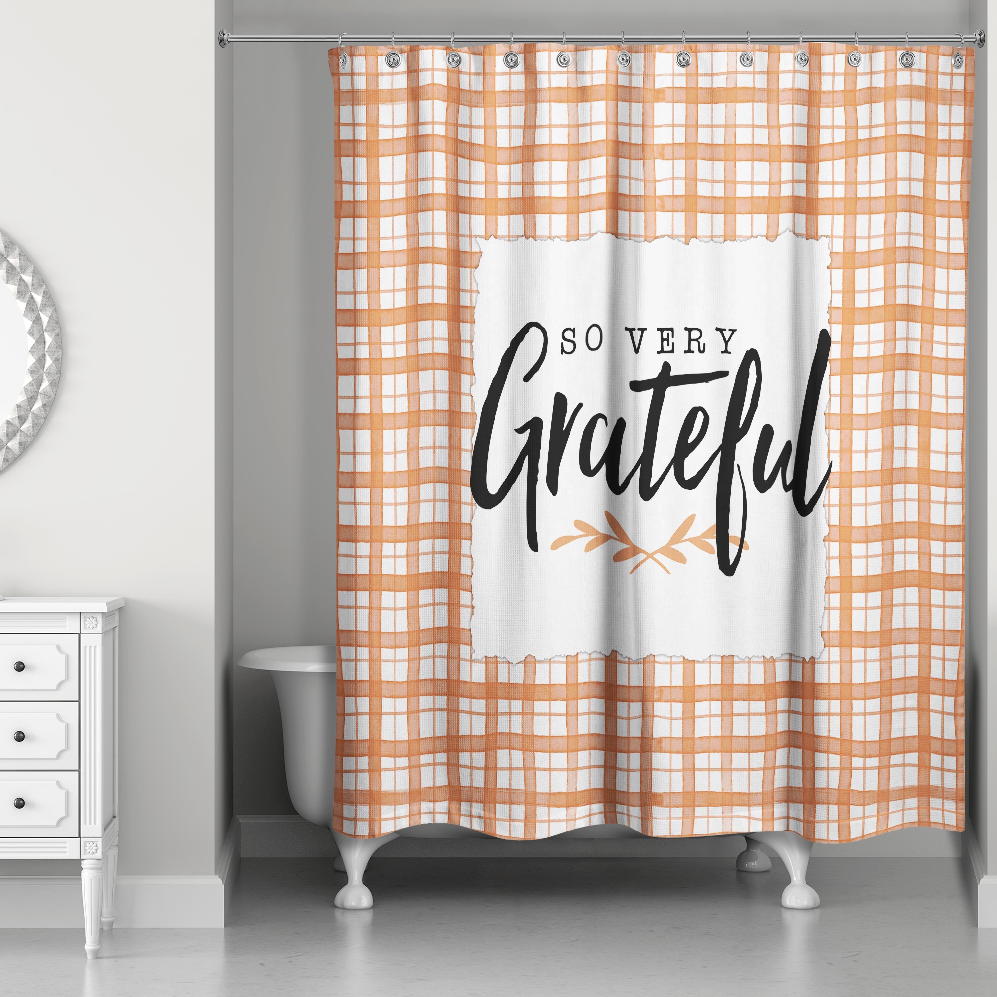 So Very Grateful 71x74 Shower Curtain