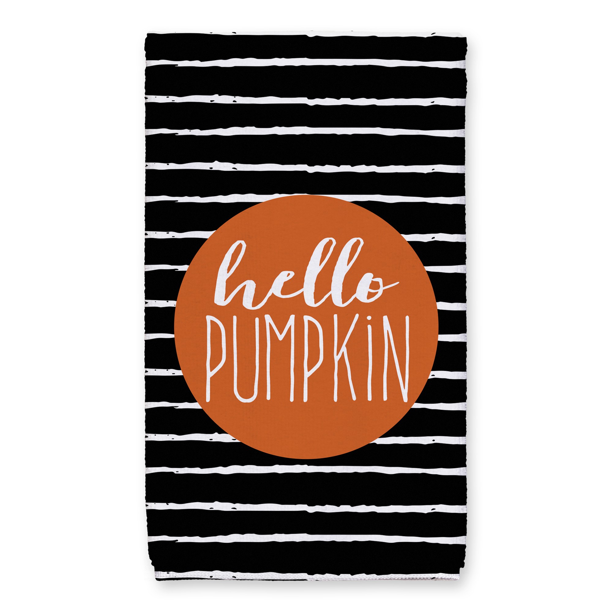 Hello Pumpkin Stripe 16x25 Towel