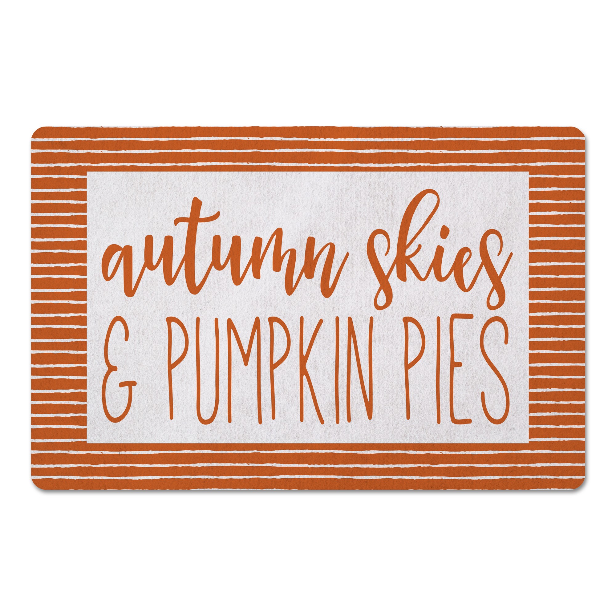 Autumn Skies and Pumpkin Pies 27x18 Floor Mat