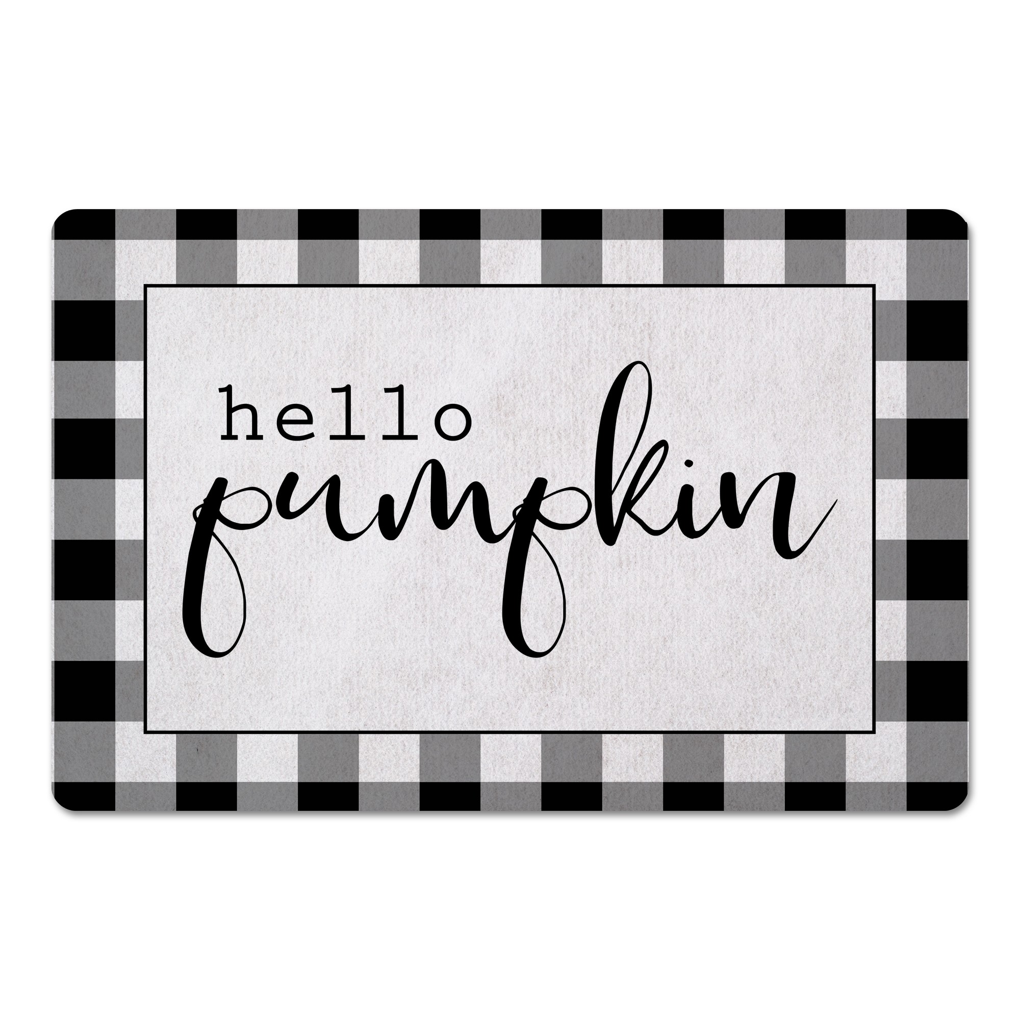 Hello Pumpkin 27x18 Floor Mat