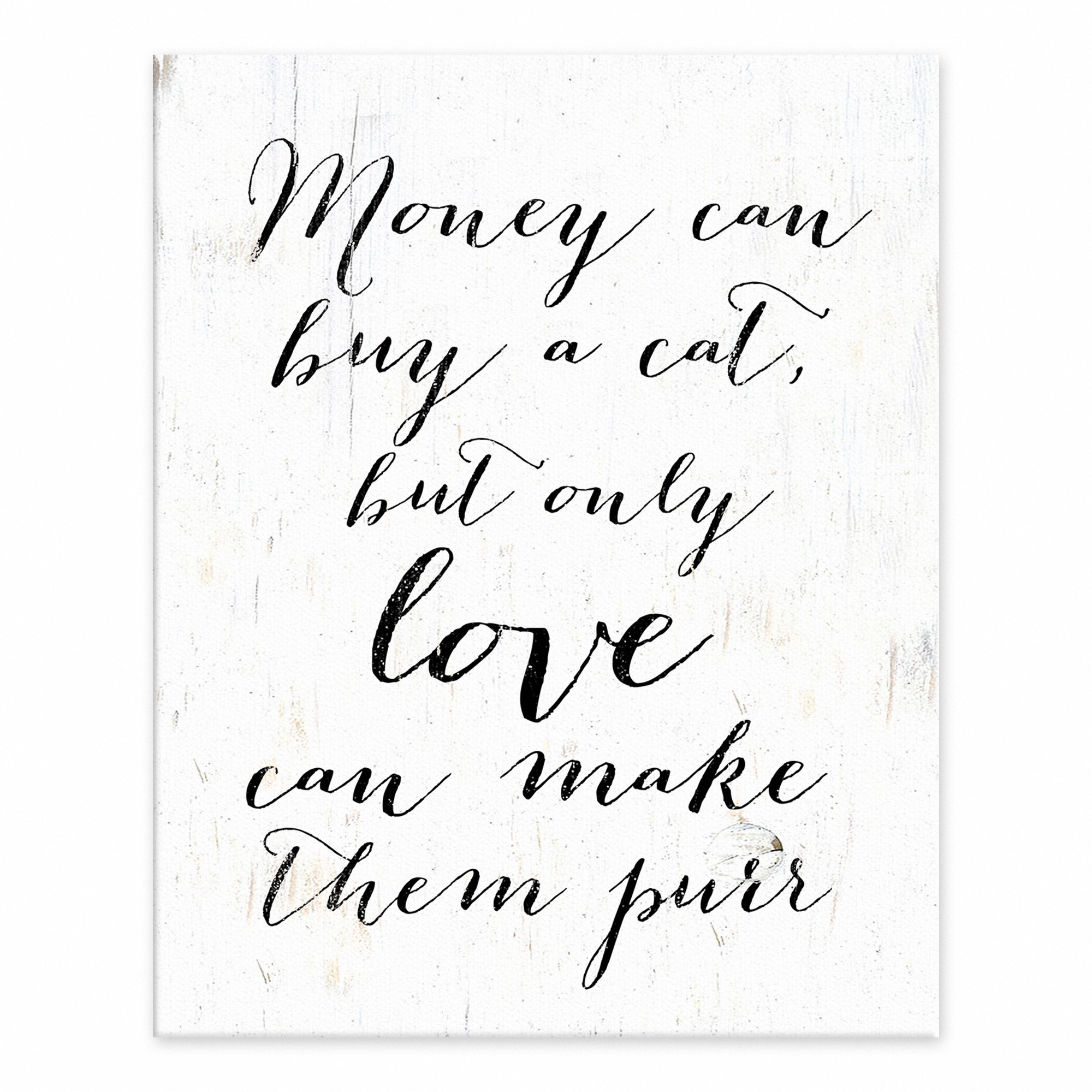 Money Can Buy a Cat  8x10 Tabletop Canvas