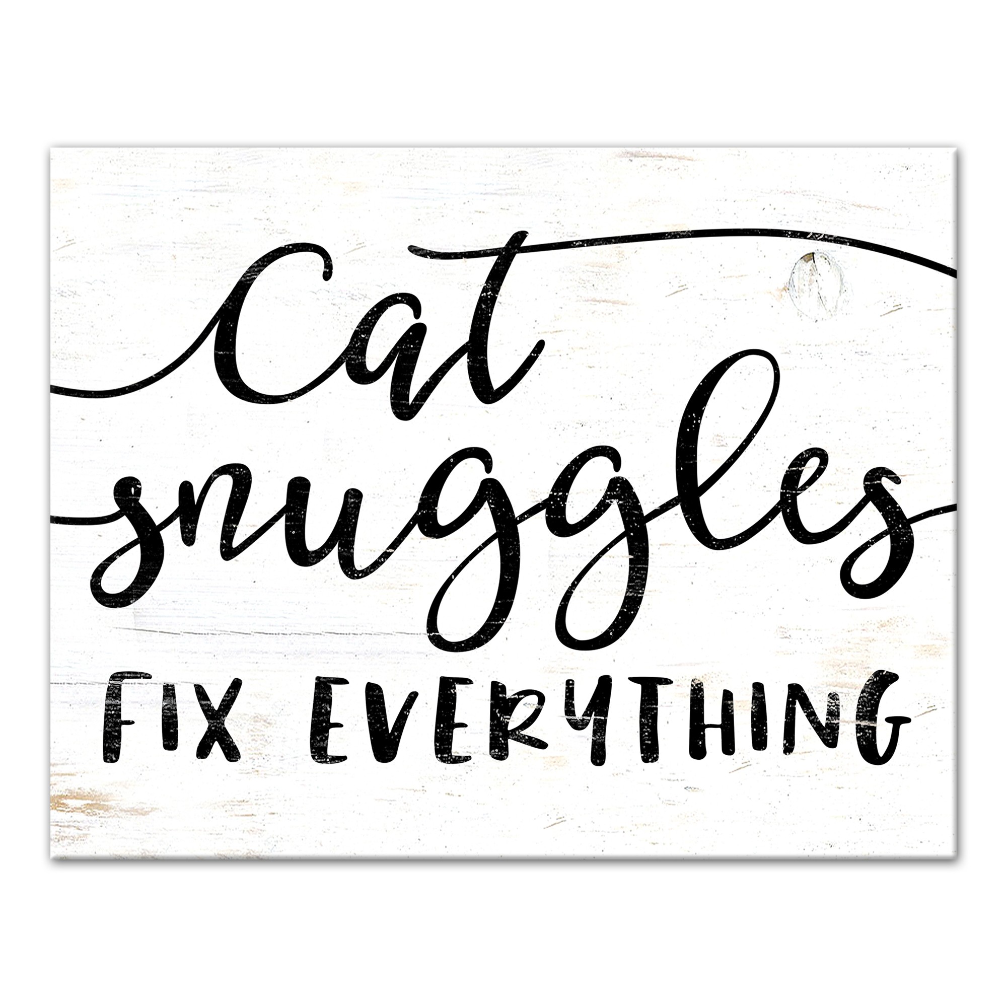 Cat Snuggles Fix Everything 11x14 Canvas Wall Art
