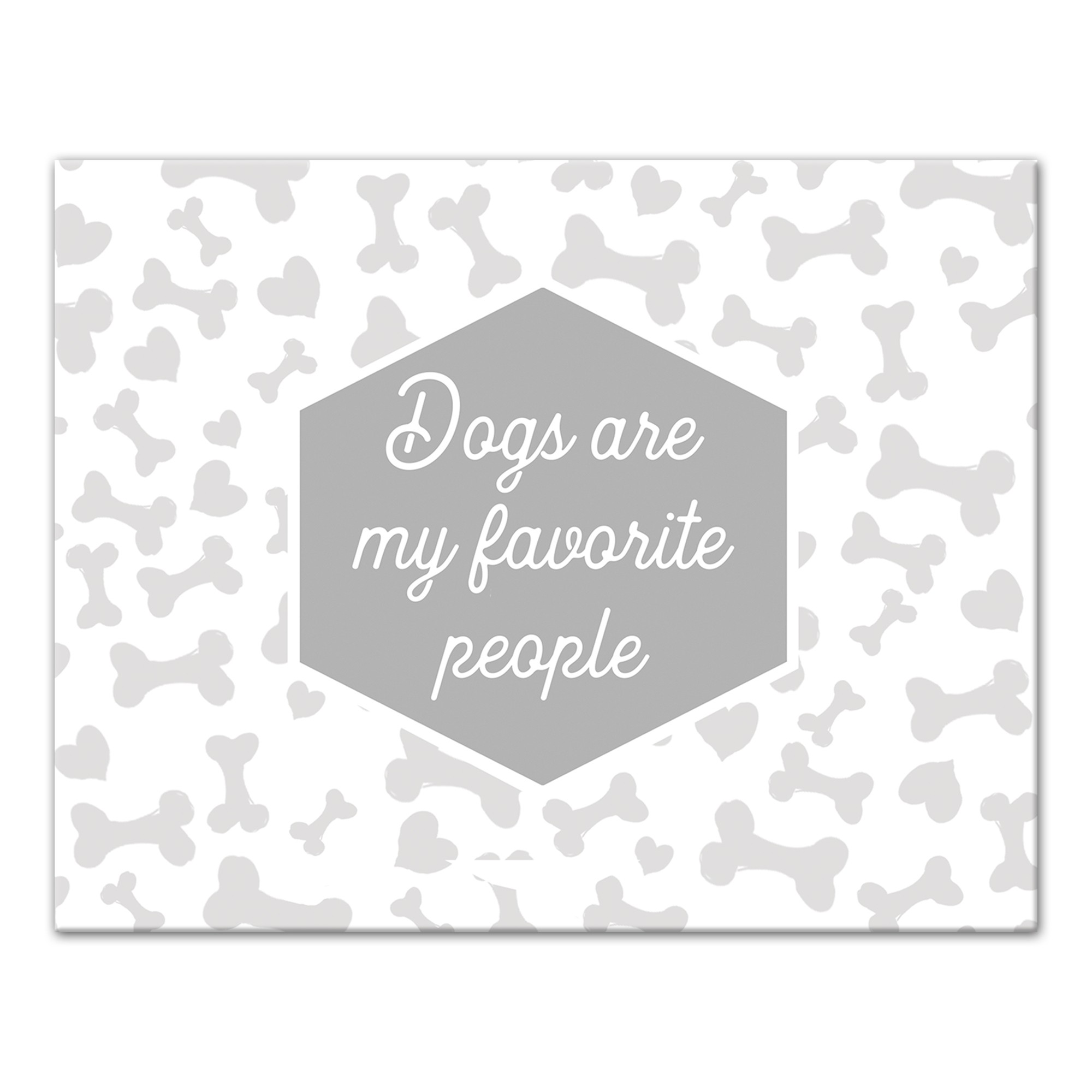 Dogs Are My Favorite People 11x14 Canvas Wall Art