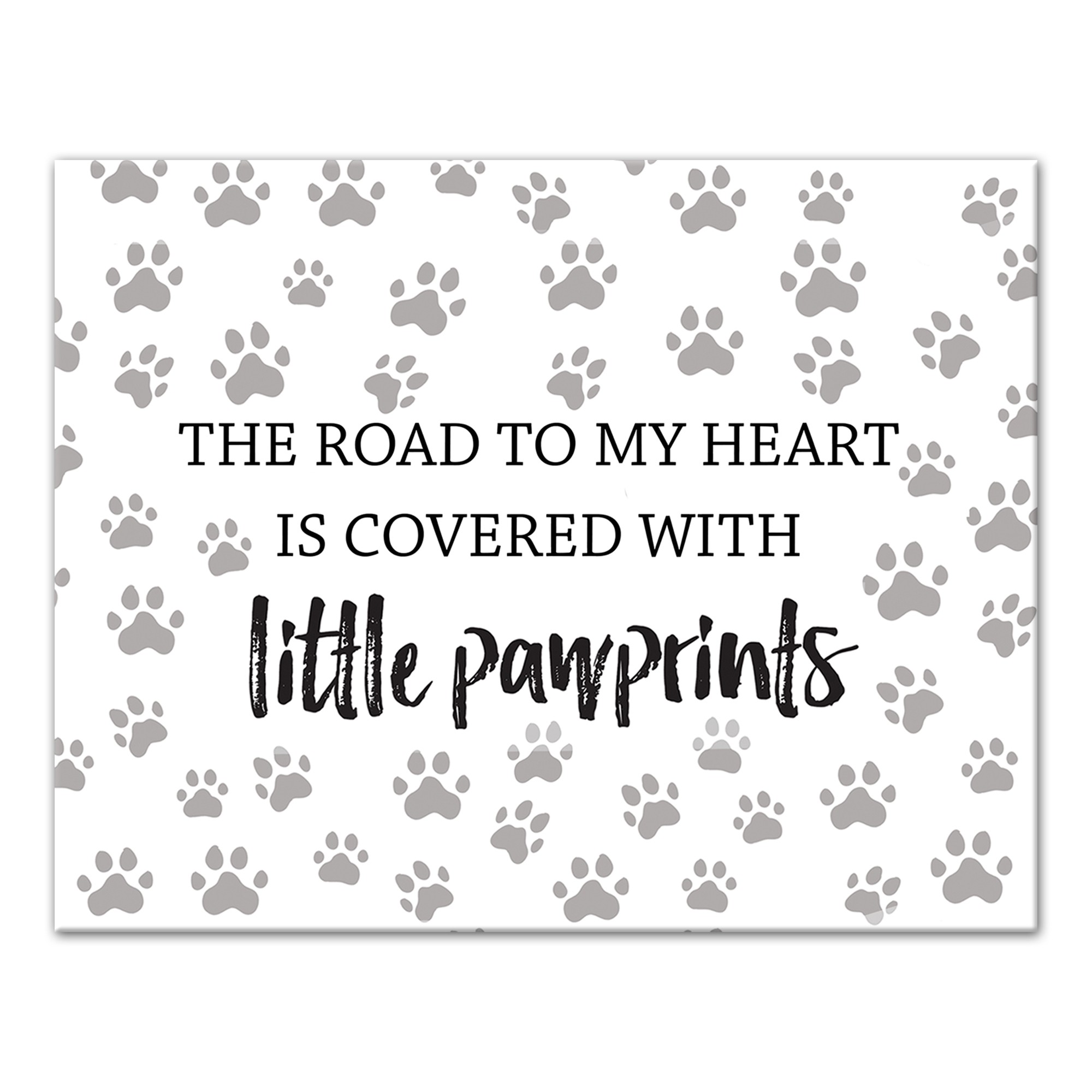 The Road to My Heart Is Covered With Little Pawprints 11x14 Canvas Wall Art