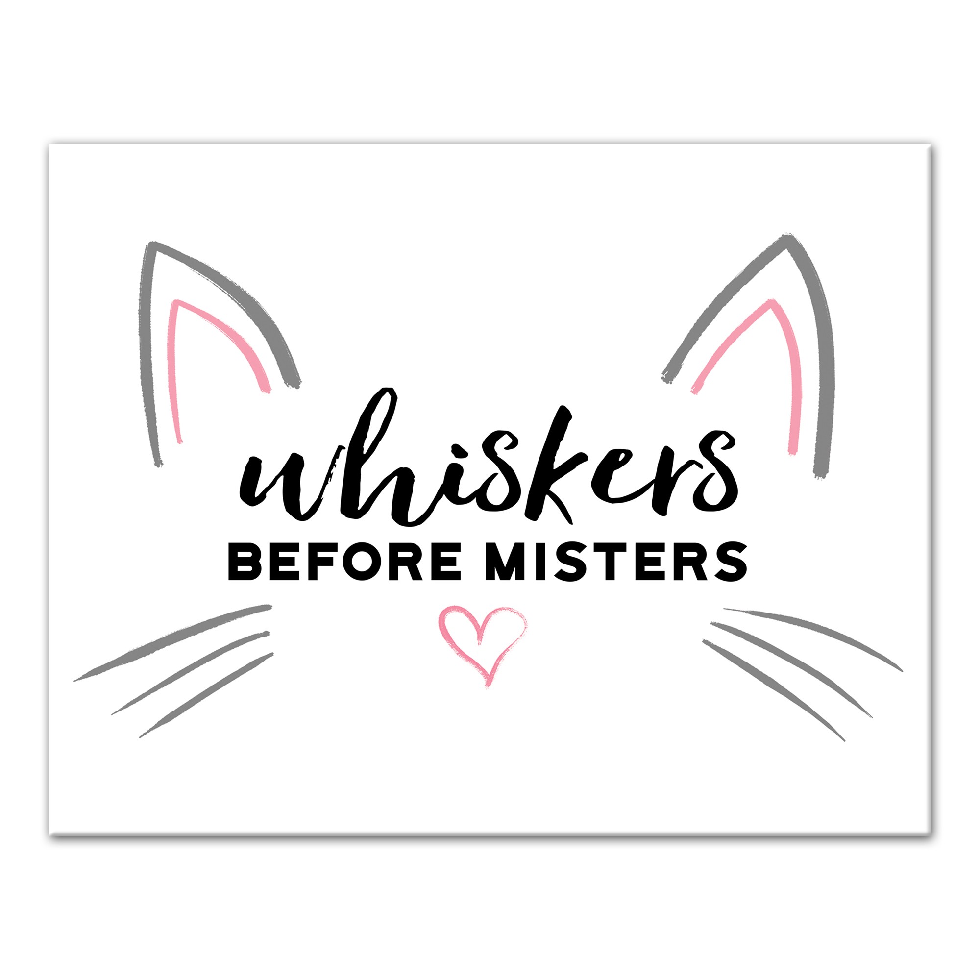 Whiskers Before Misters 11x14 Canvas Wall Art