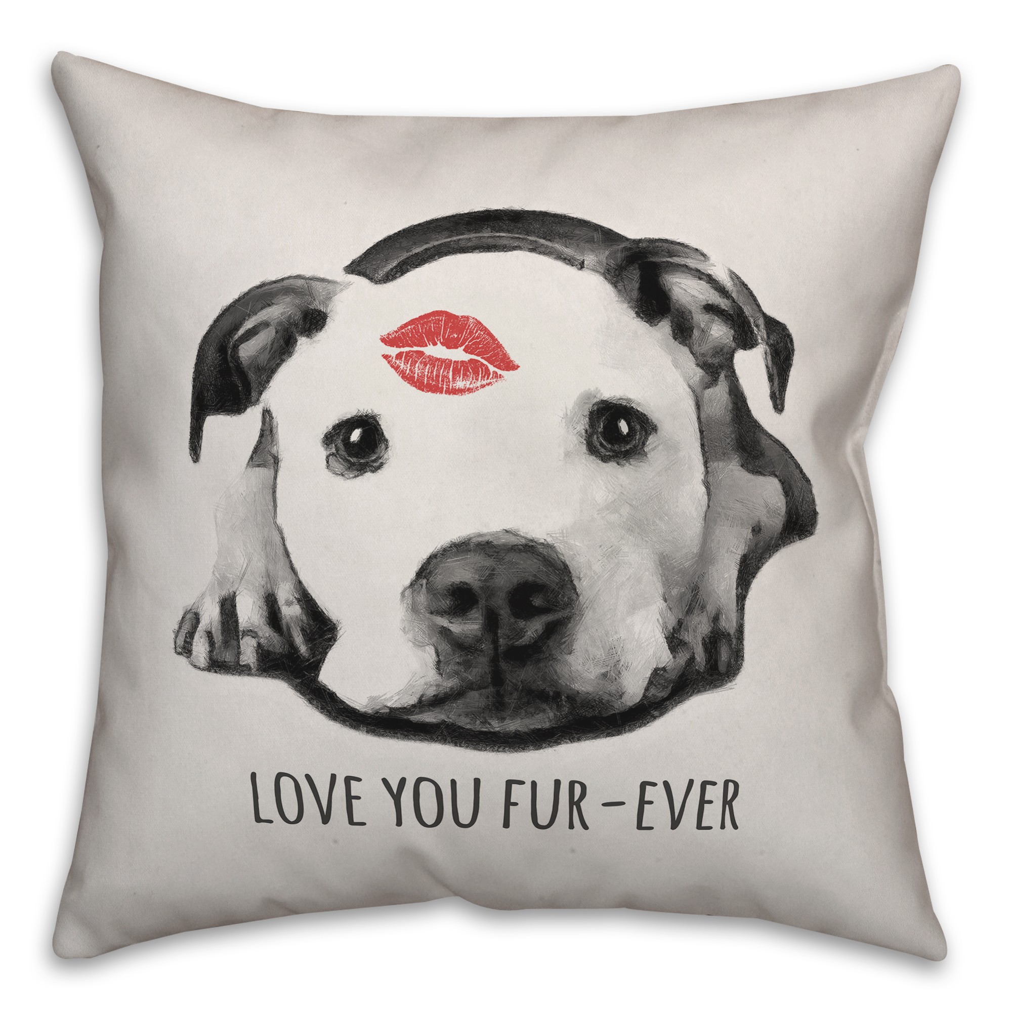 Love You Fur-Ever 18x18 Spun Poly Pillow