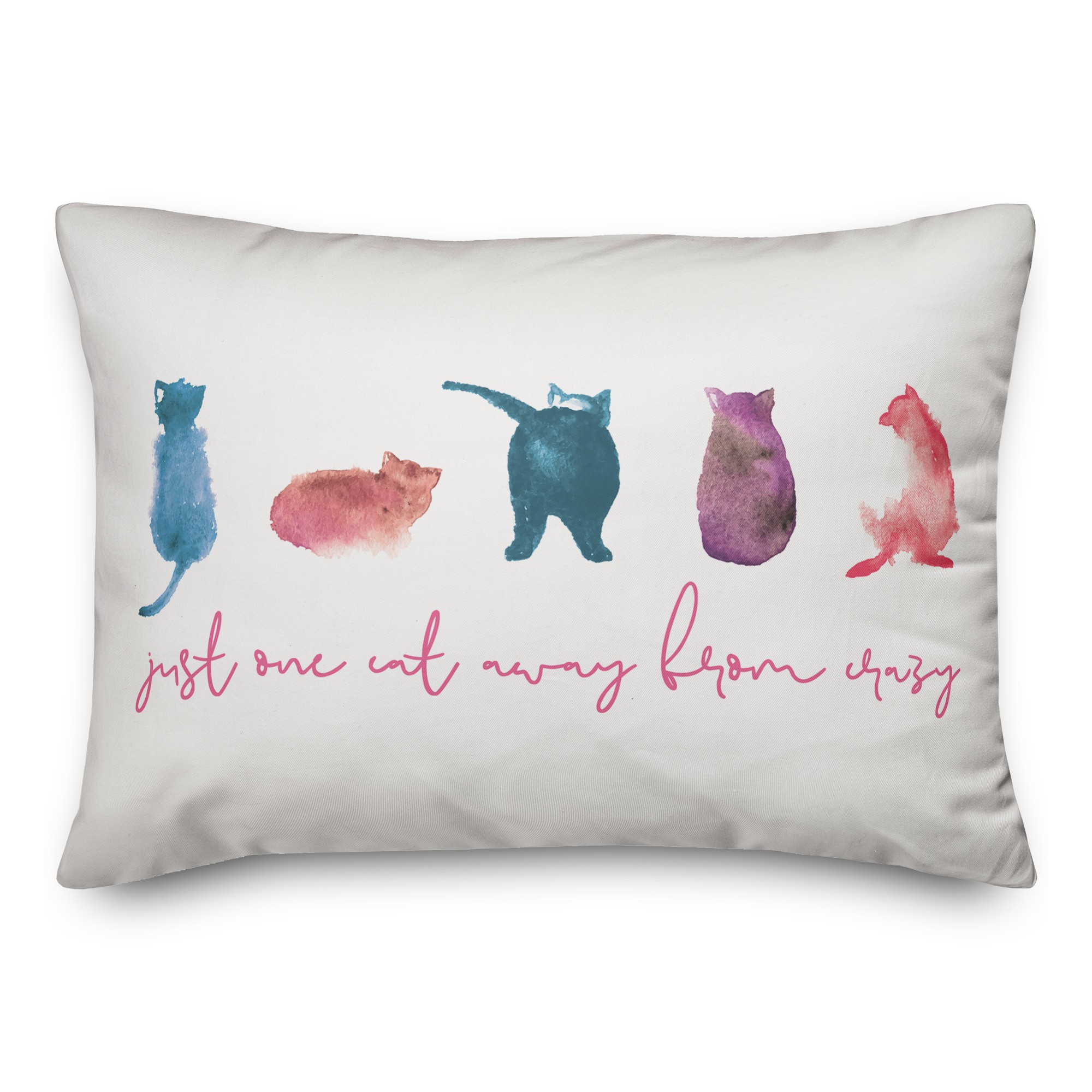 Just One Cat Away From Crazy 14x20 Spun Poly Pillow