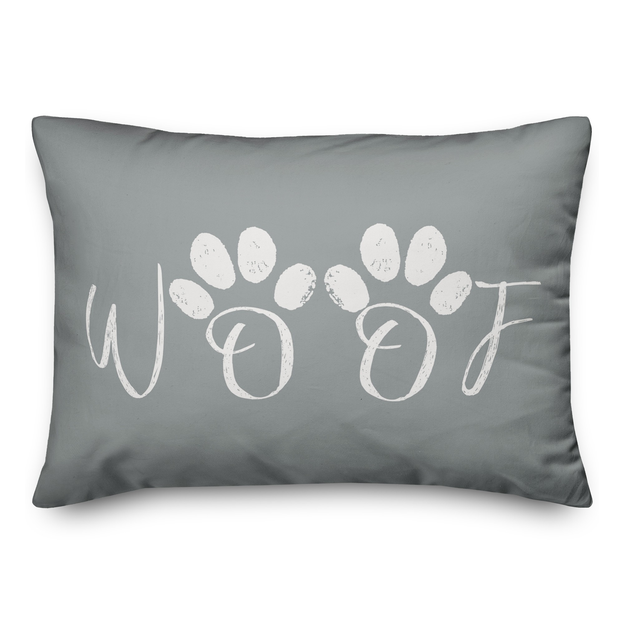 Woof Paw Prints 14x20 Spun Poly Pillow