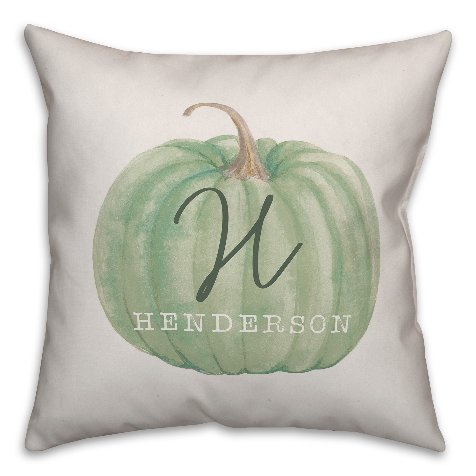 Personalized Pumpkin Pillow 18x18 Personalized Spun Poly Pillow