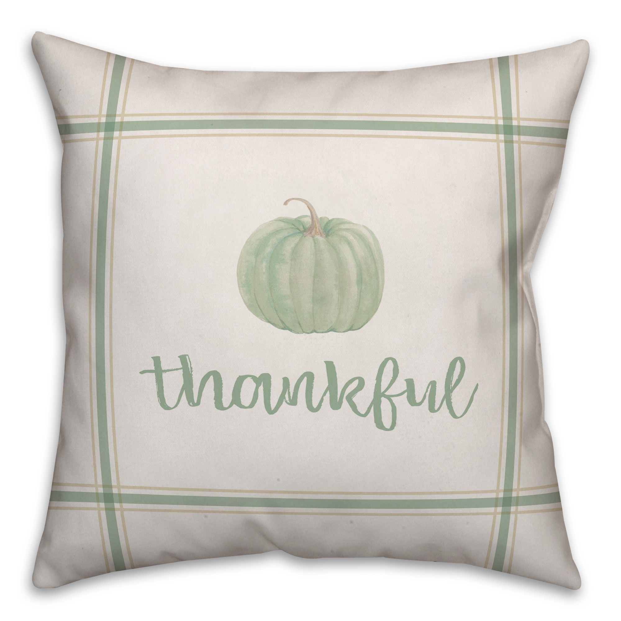 Thankful Pumpkin 18x18 Spun Poly Pillow