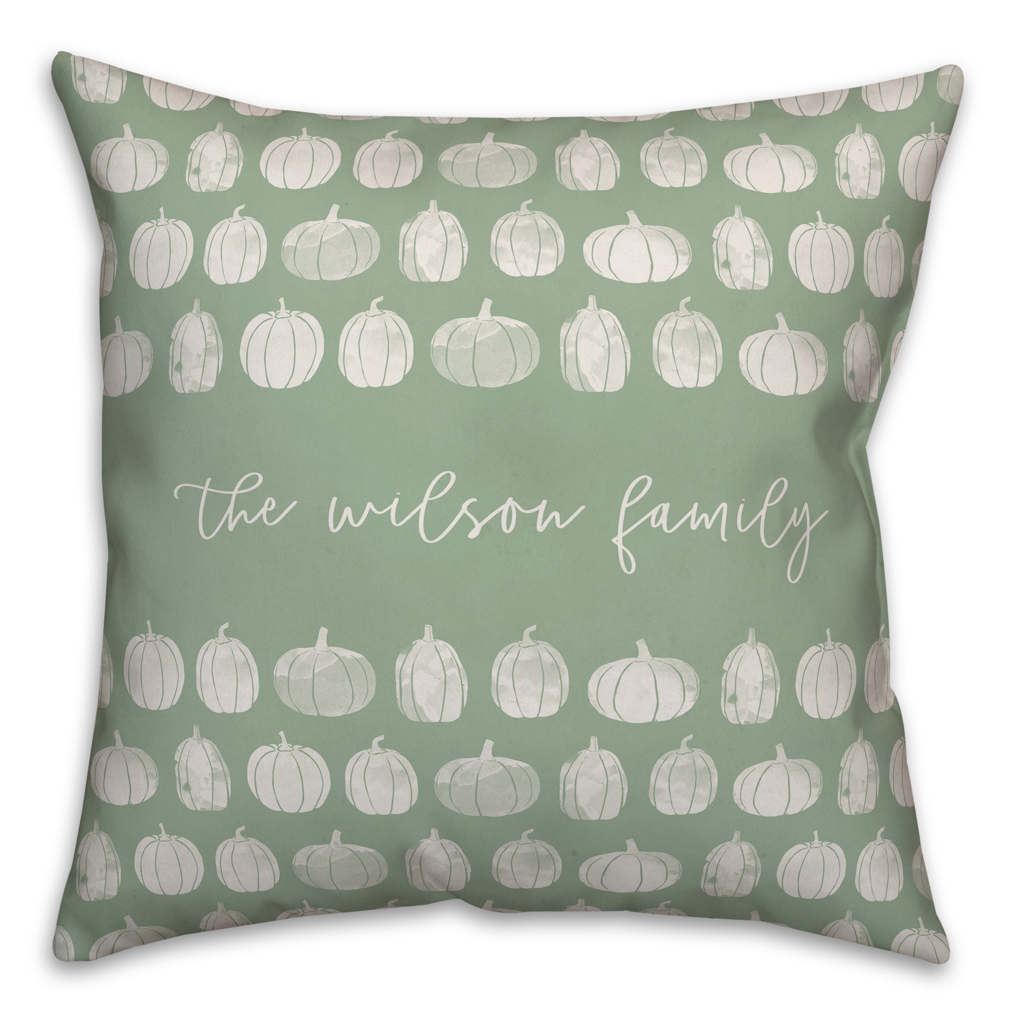 Personalized Fall Pillow 18x18 Personalized Spun Poly Pillow