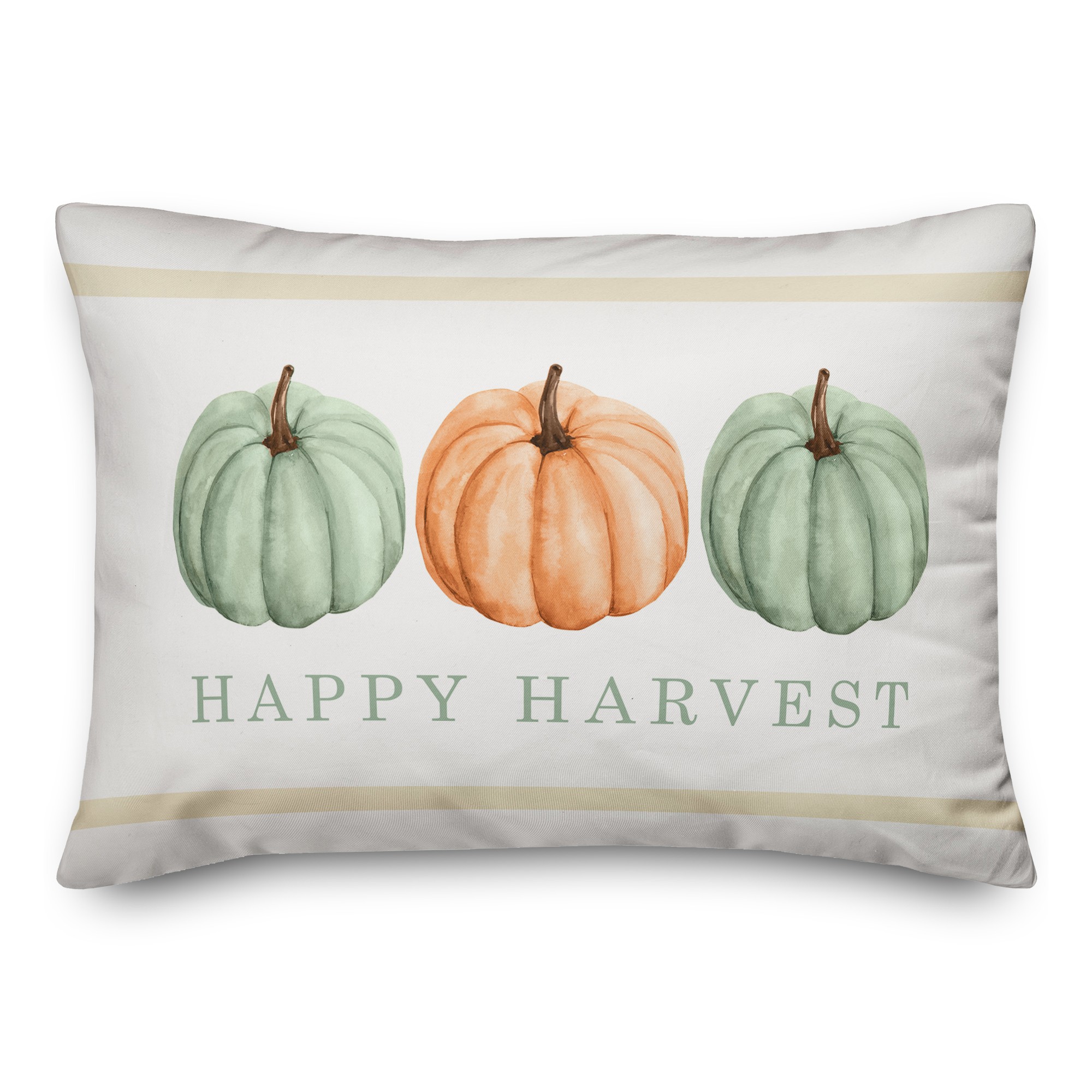 Happy Harvest Pumpkins 14x20 Spun Poly Pillow