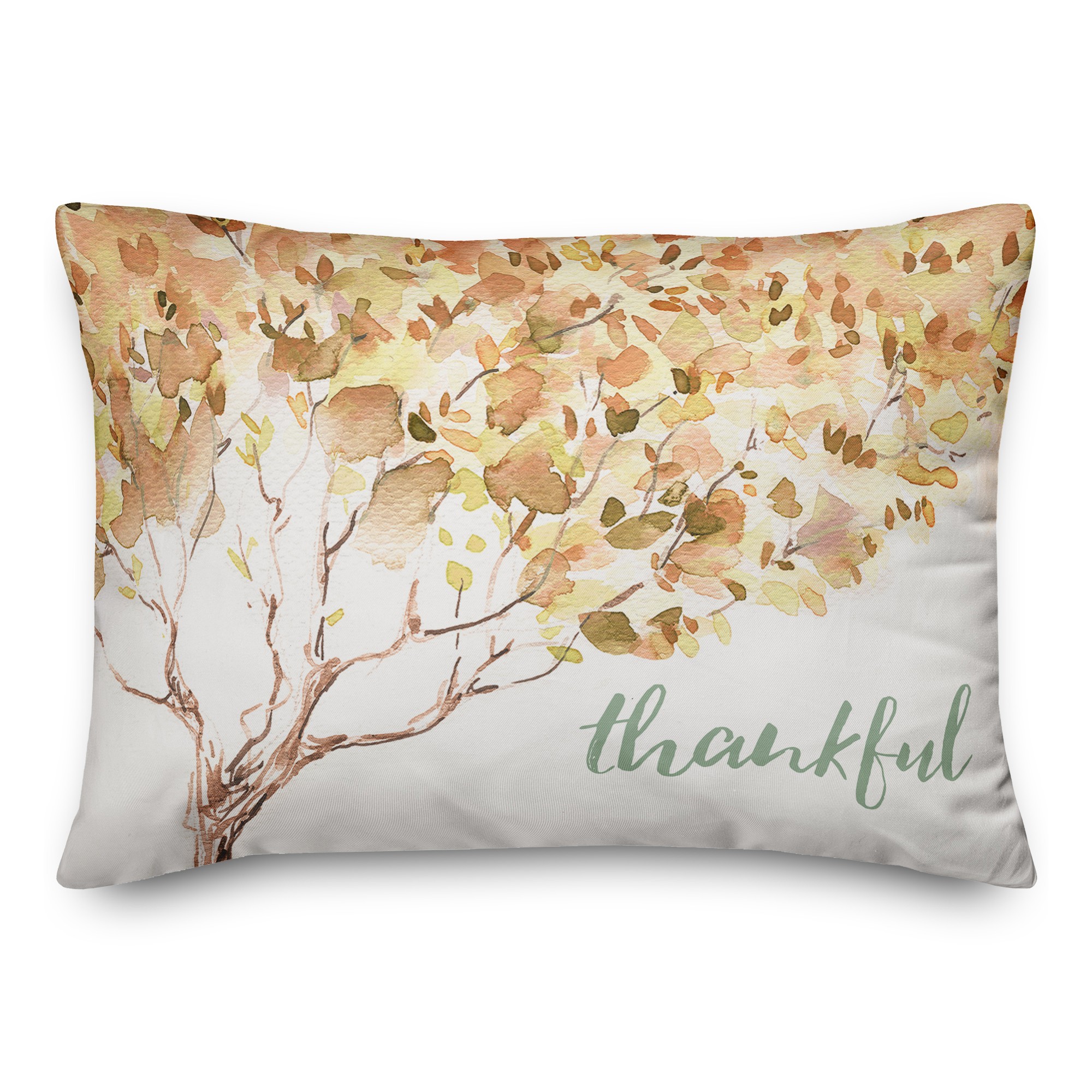 Thankful Fall Tree 14x20 Spun Poly Pillow