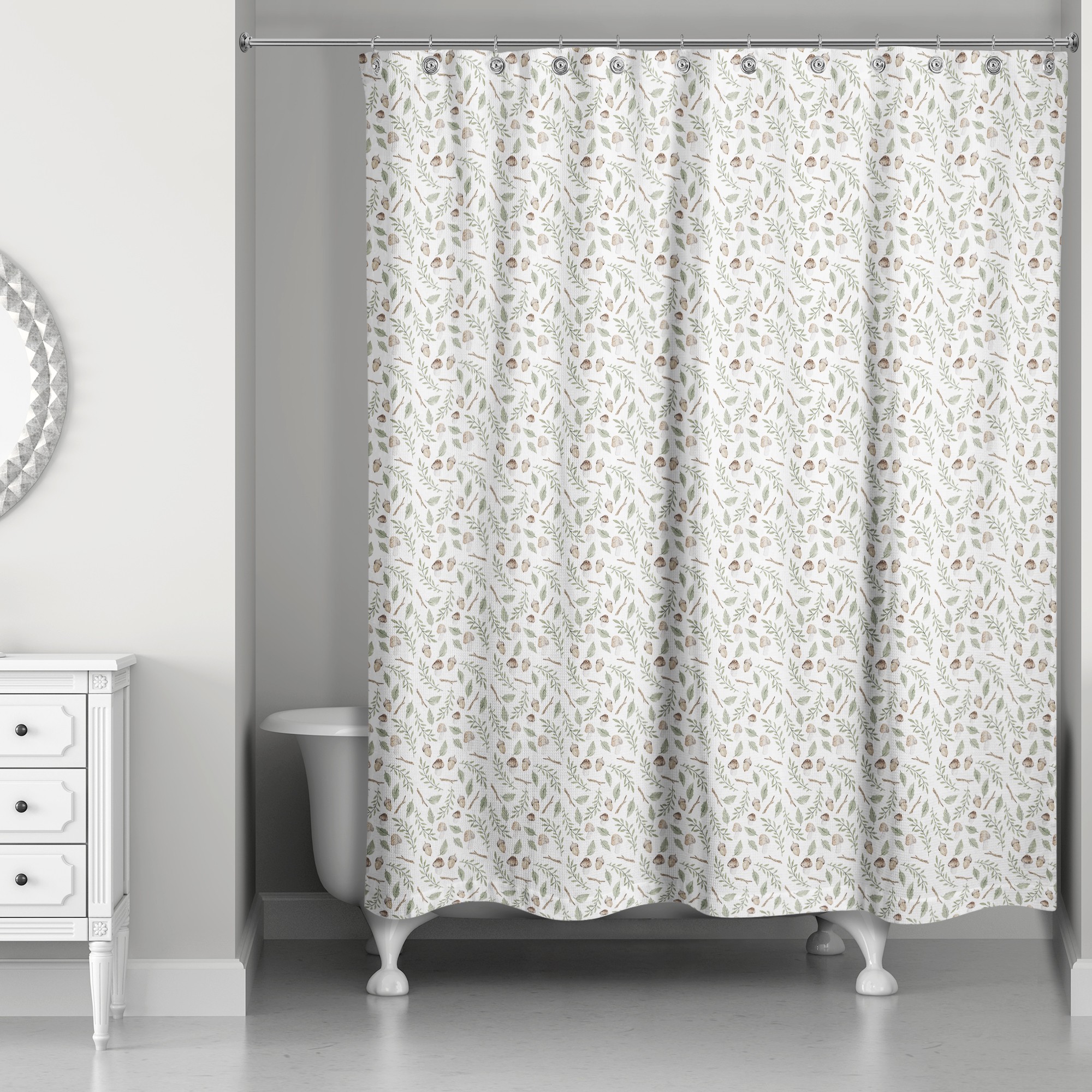 Woodland Fall Pattern 71x74 Shower Curtain