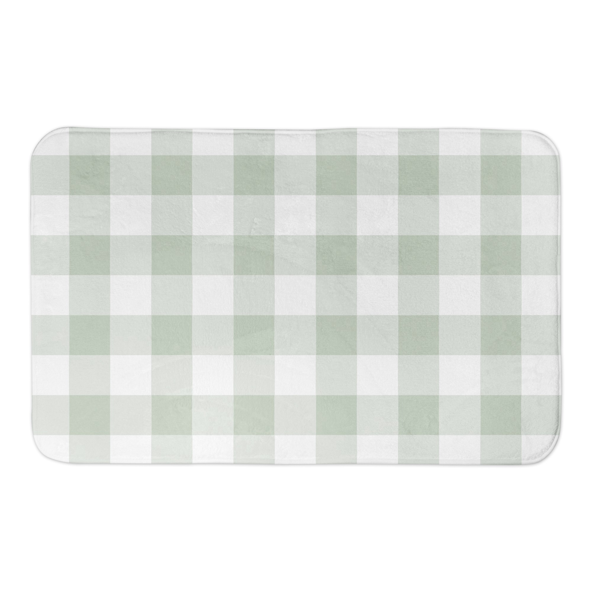 Sage Buffalo Check  34x21 Bath Mat