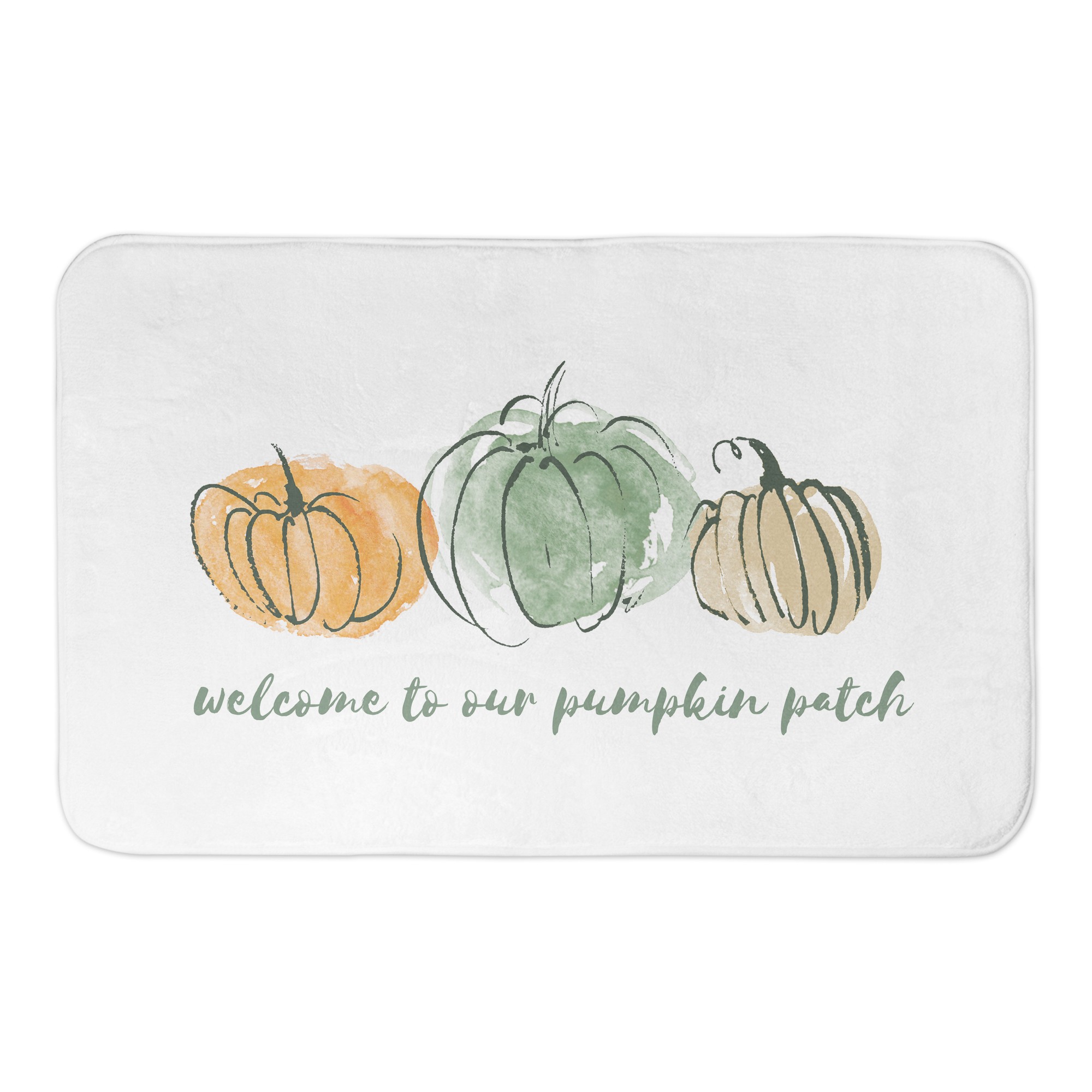Welcome to our pumpkin patch 34x21 Bath Mat