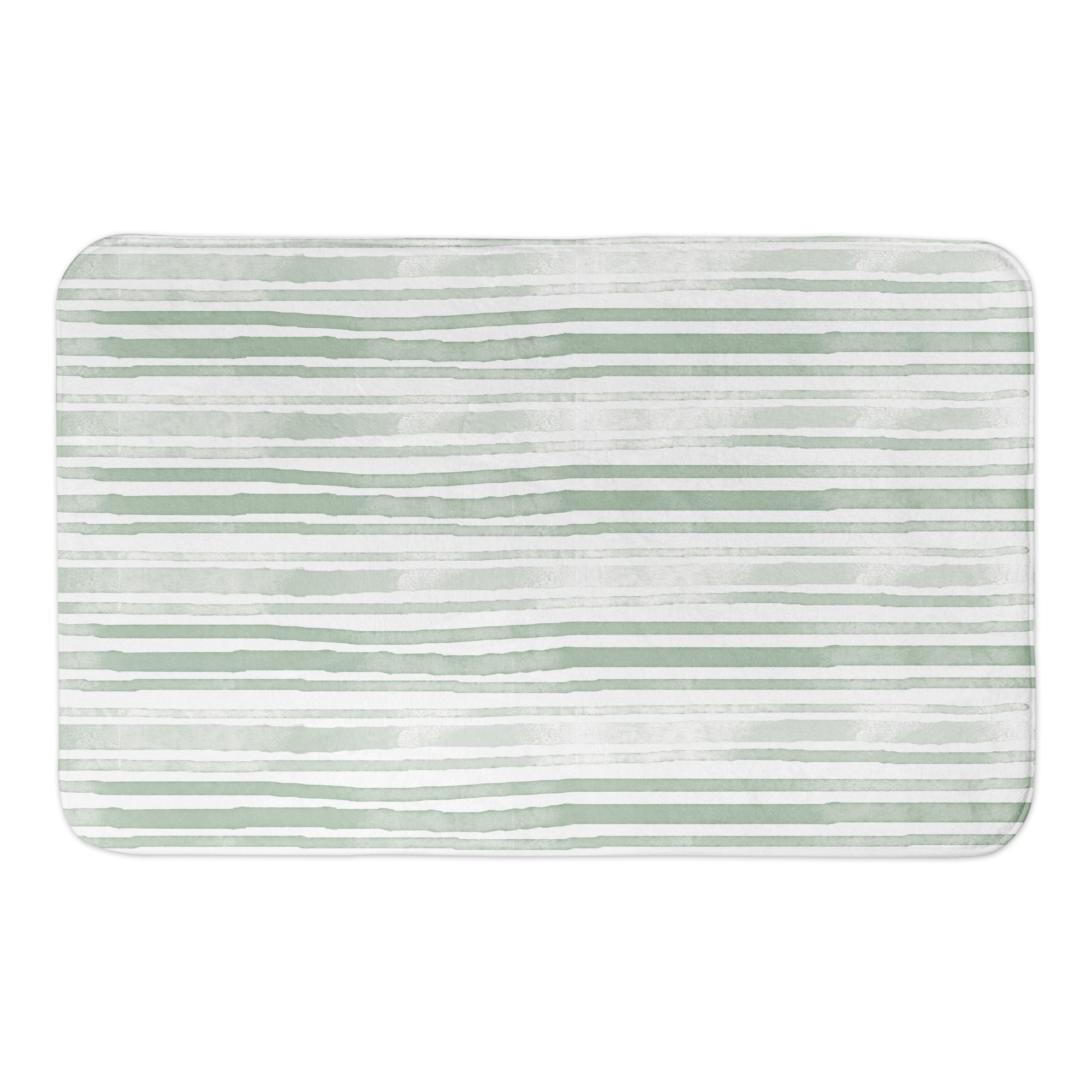 Sage Stripes 34x21 Bath Mat