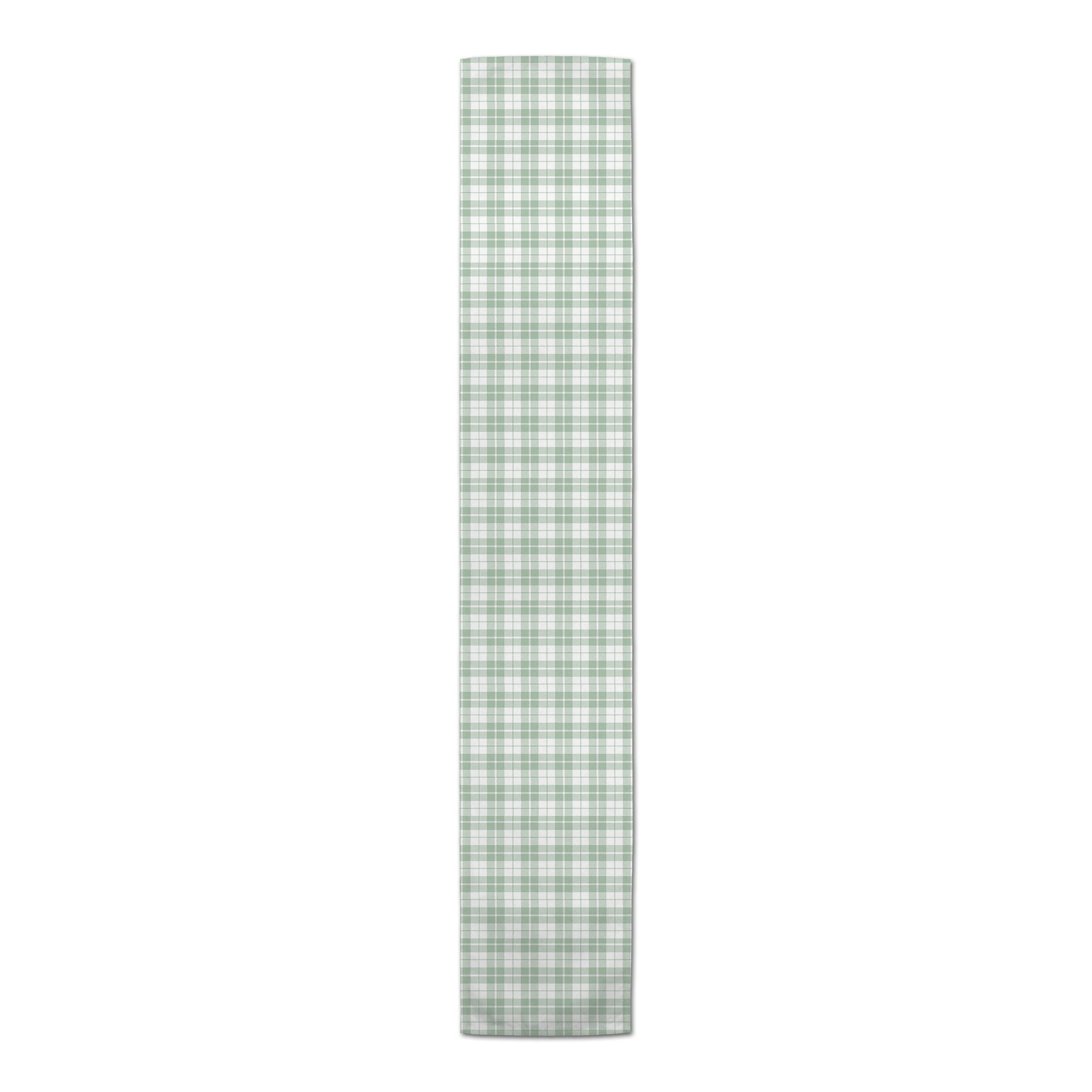 Sage Plaid Runner