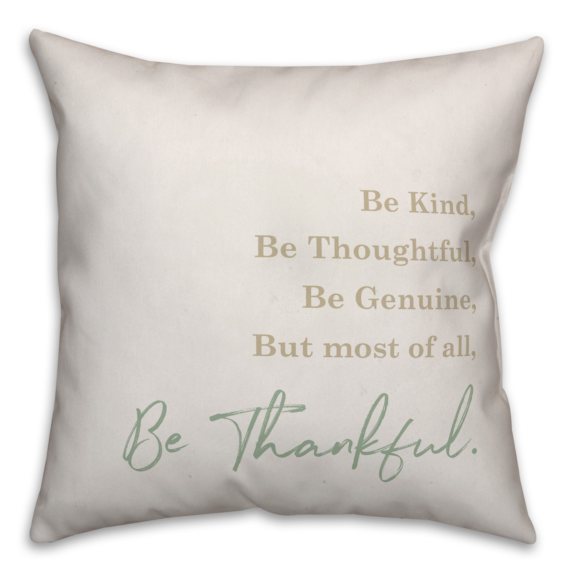 Be Thankful 18x18 Spun Poly Pillow
