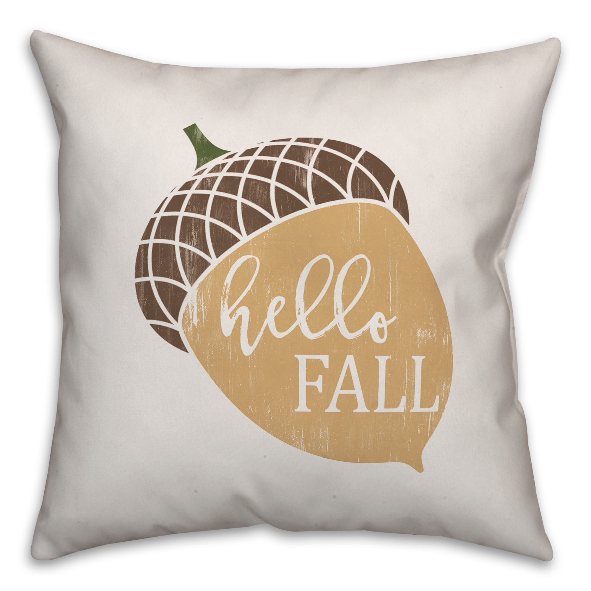 Hello Fall Acorn 18x18 Spun Poly Pillow