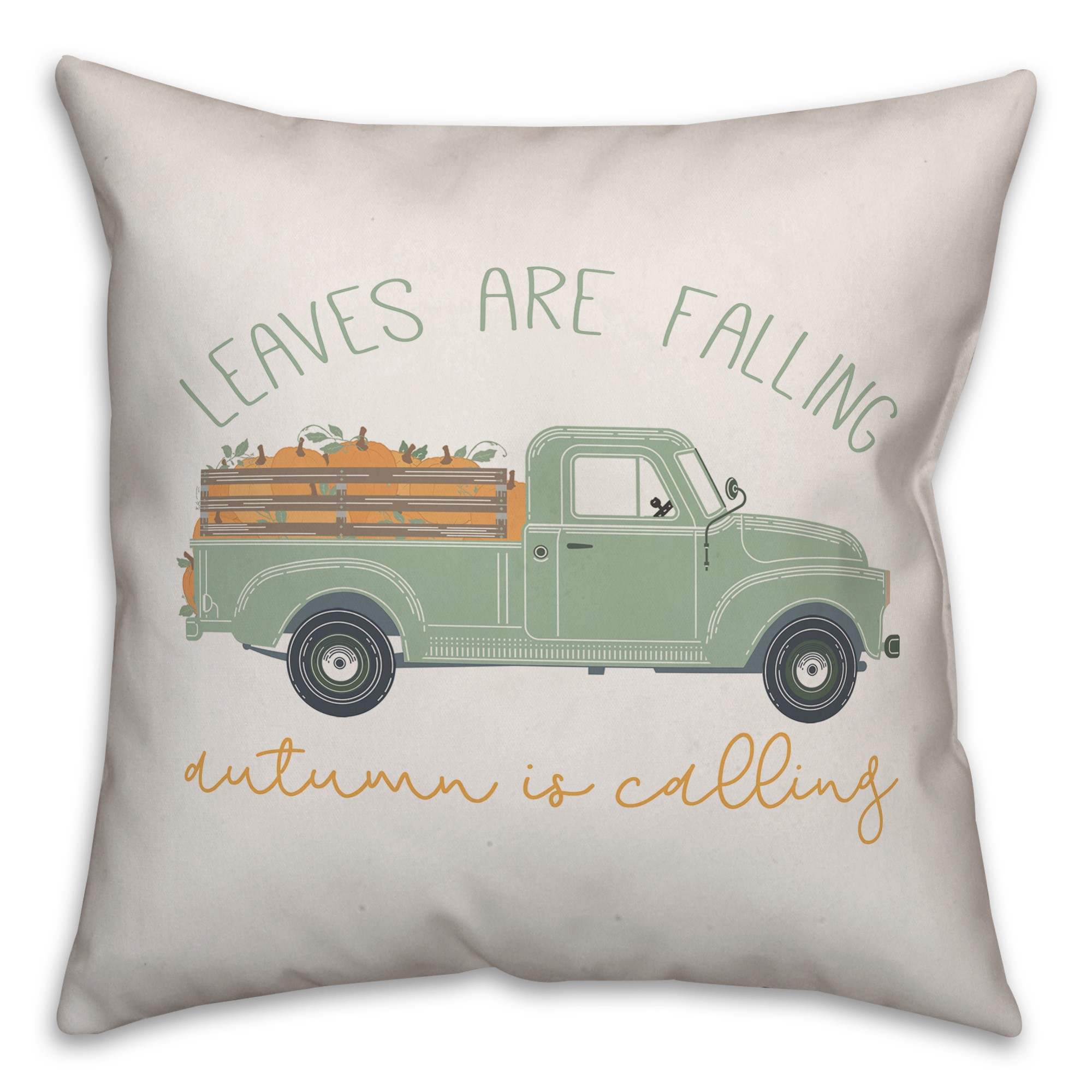 Leaves are Falling Autumn is Calling 18x18 Spun Poly Pillow