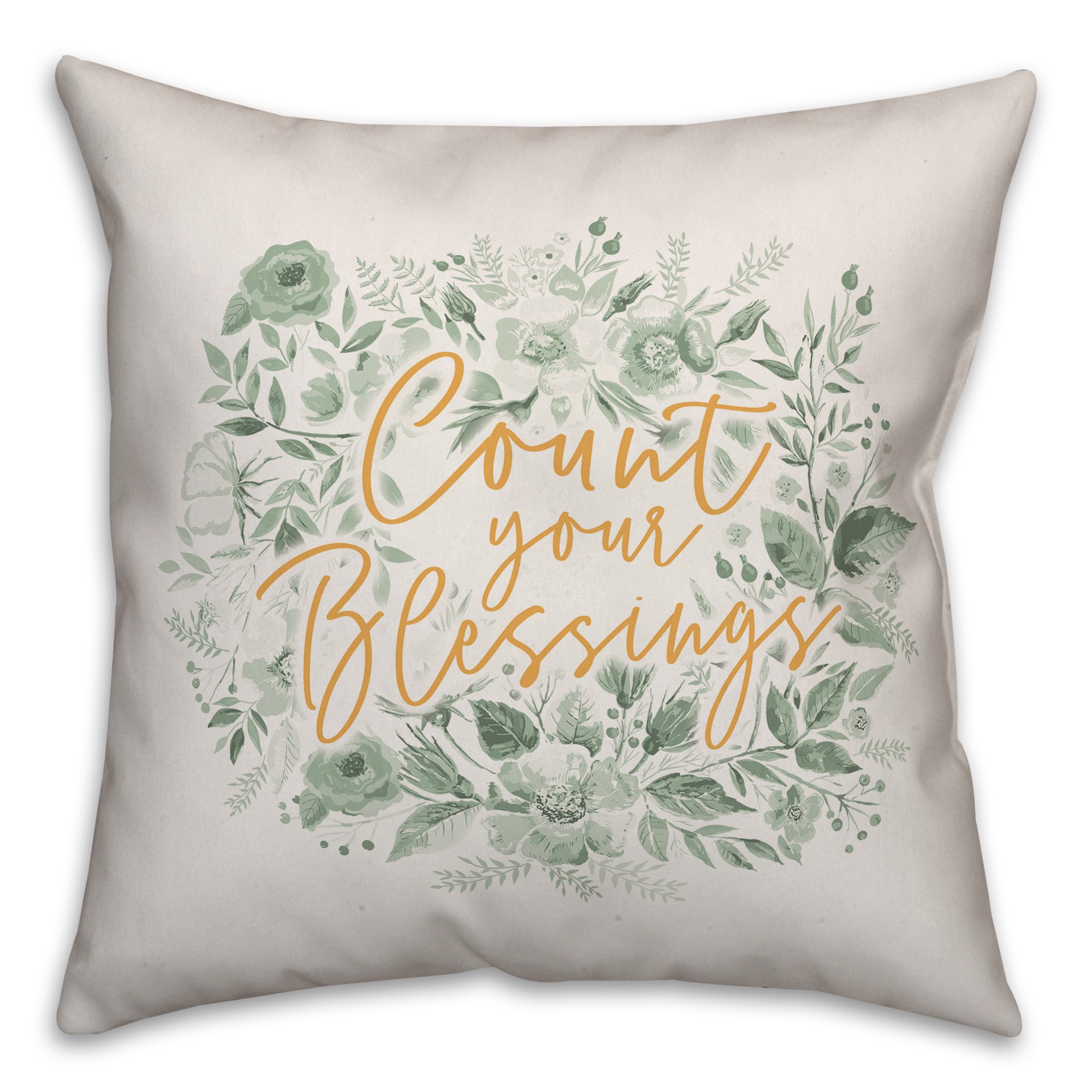 Count Your Blessings 18x18 Spun Poly Pillow