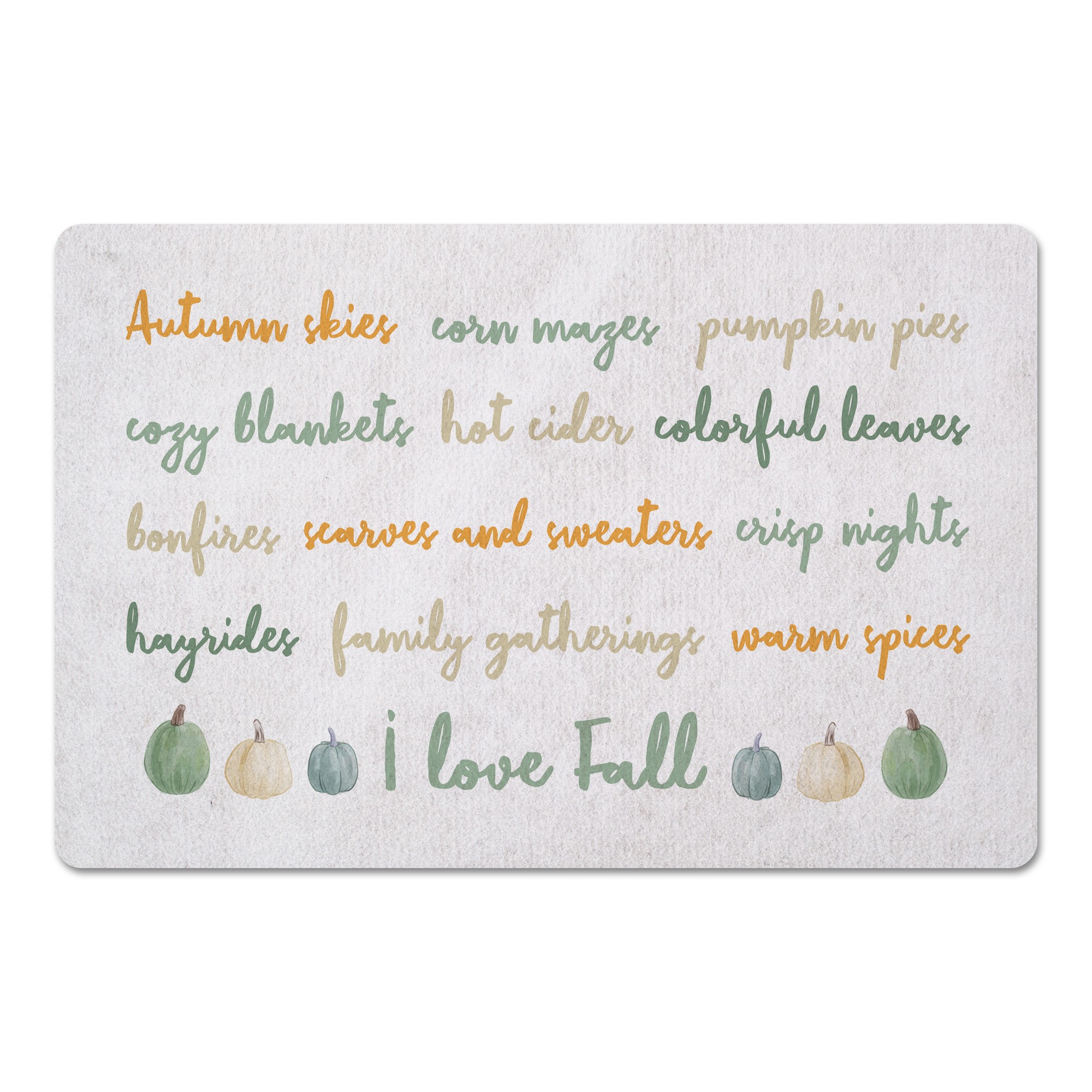 I love Fall 27x18 Floor Mat