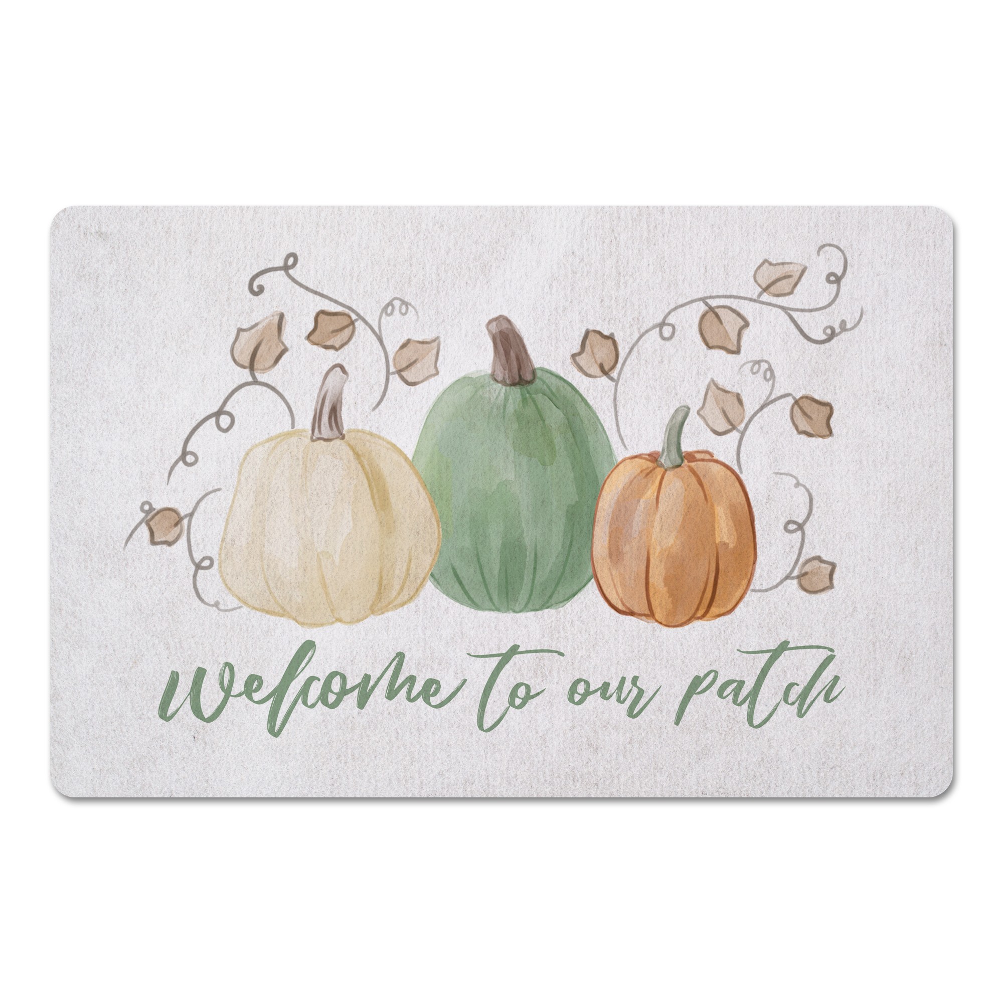 Welcome to our pumpkin patch 27x18 Floor Mat