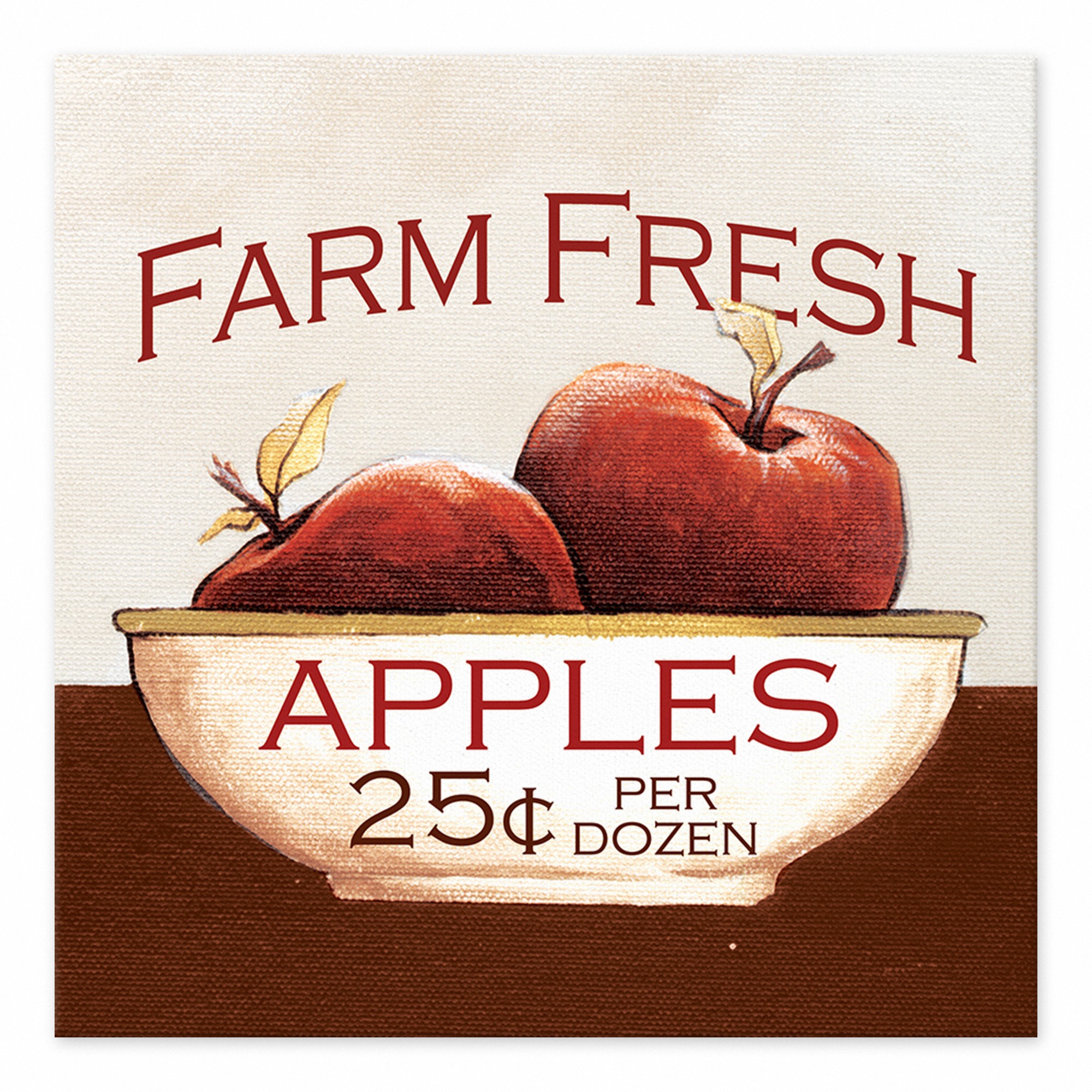 Farm Fresh Apples 6x6 Tabletop Canvas