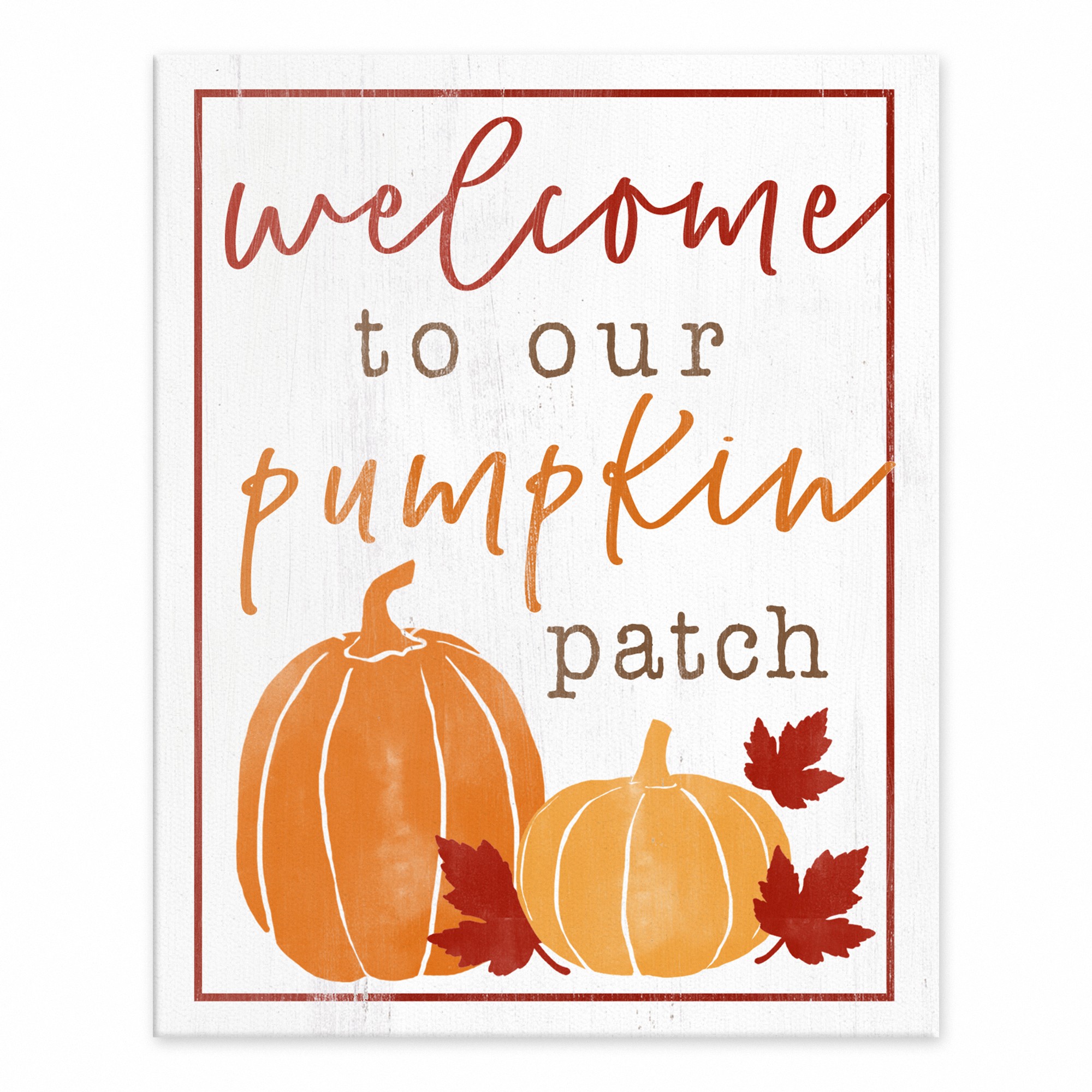 Welcome to our Pumpkin Patch 8x10 Tabletop Canvas