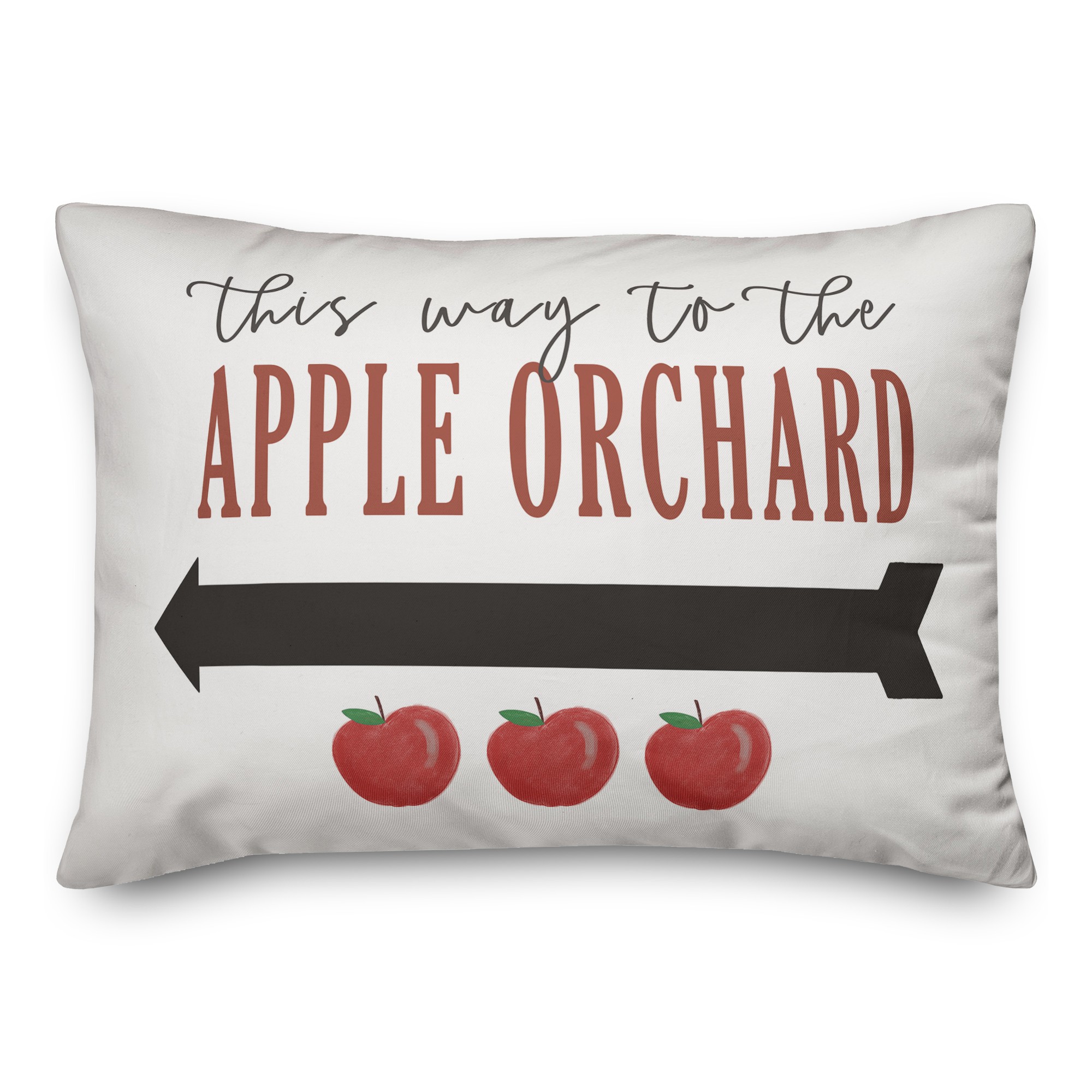 This way to the Apple Orchard Pillow