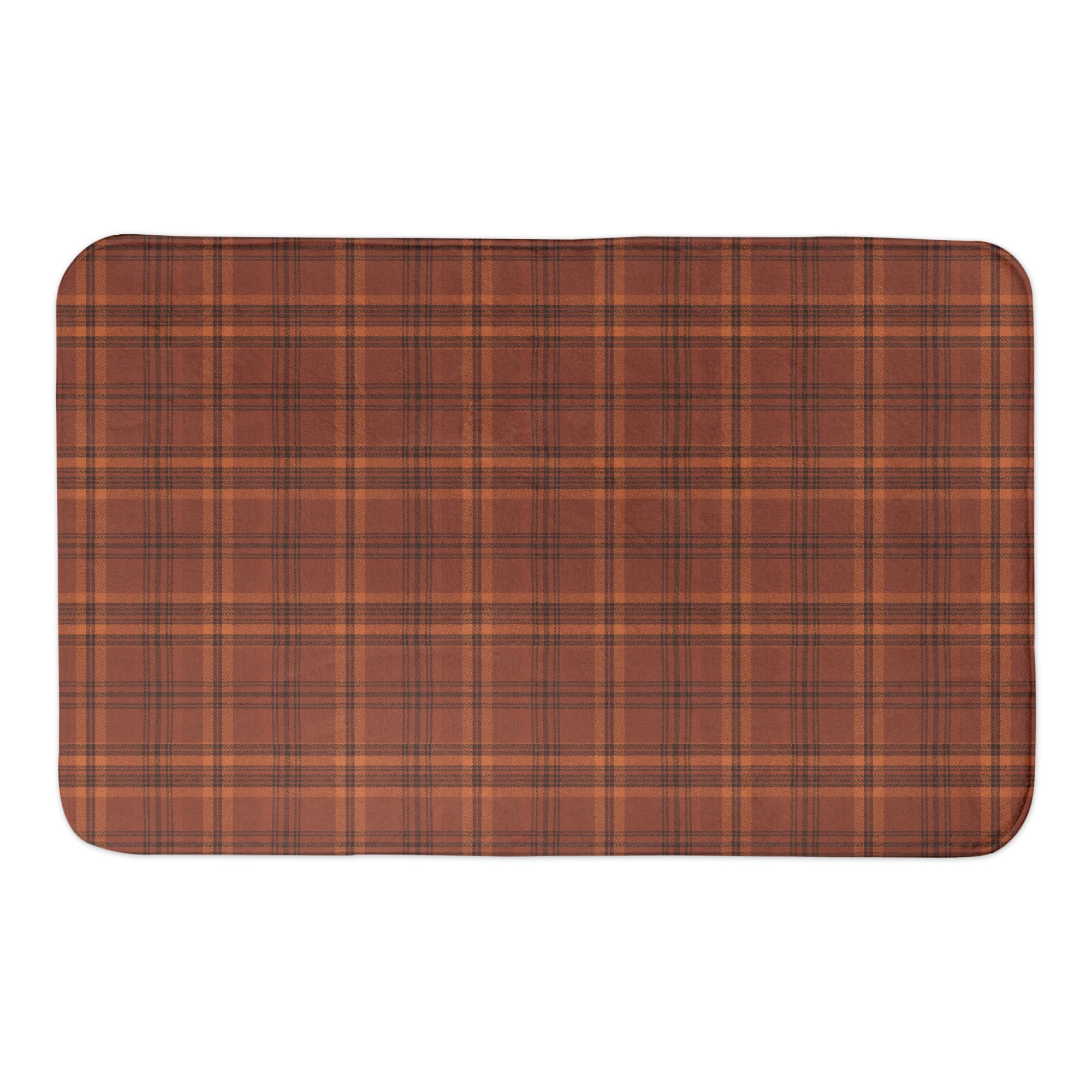 Fall Plaid 34x21 Bath Mat