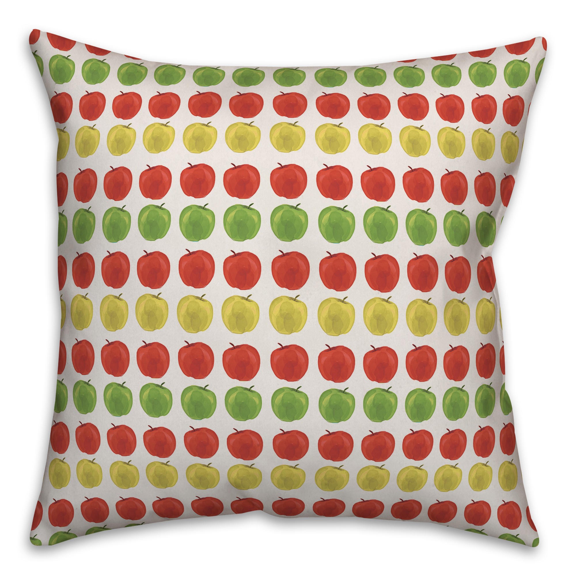 Apple Watercolor Pattern Pillow