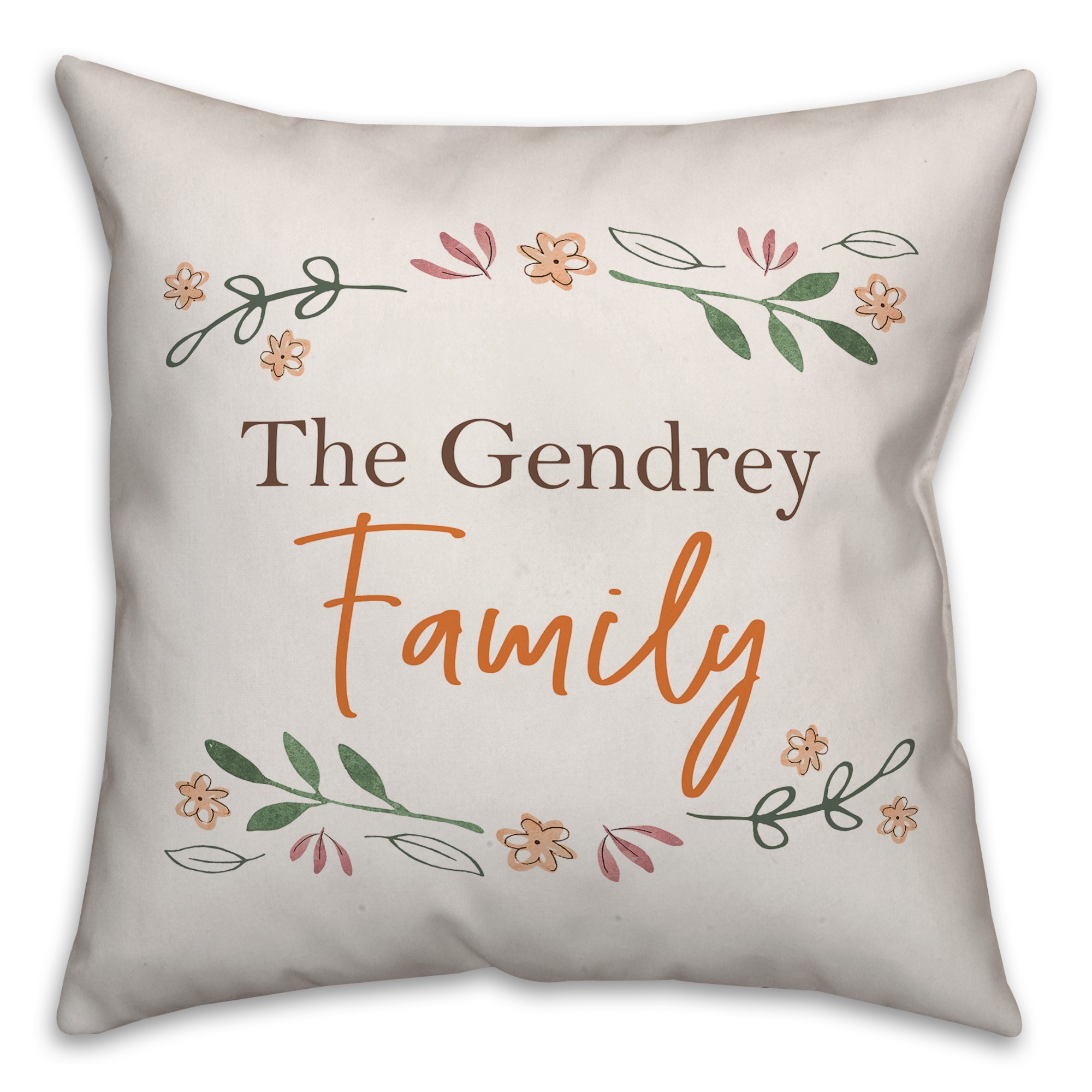 Personalized Fall Family Pillow