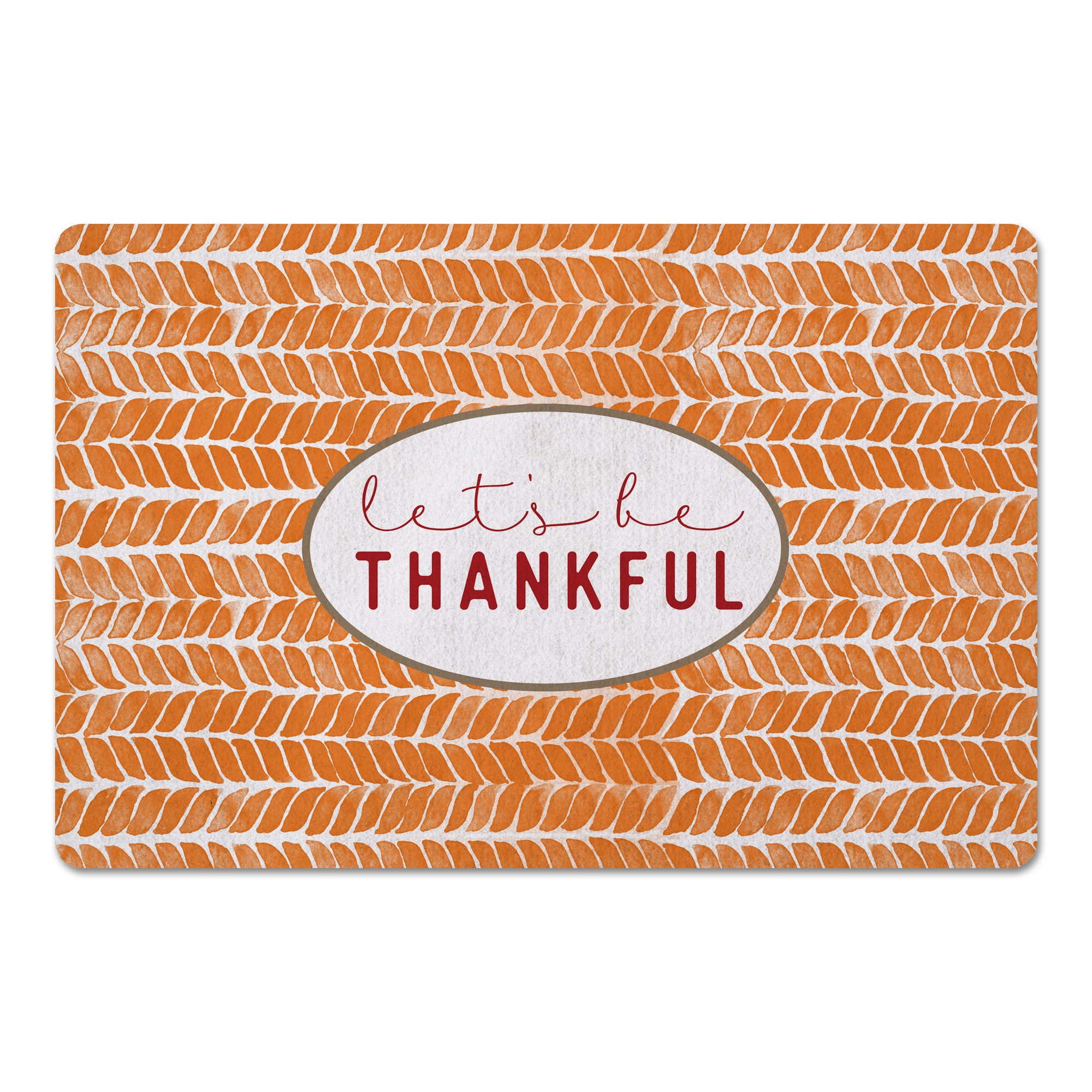 Let's Be Thankful 27x18 Floor Mat