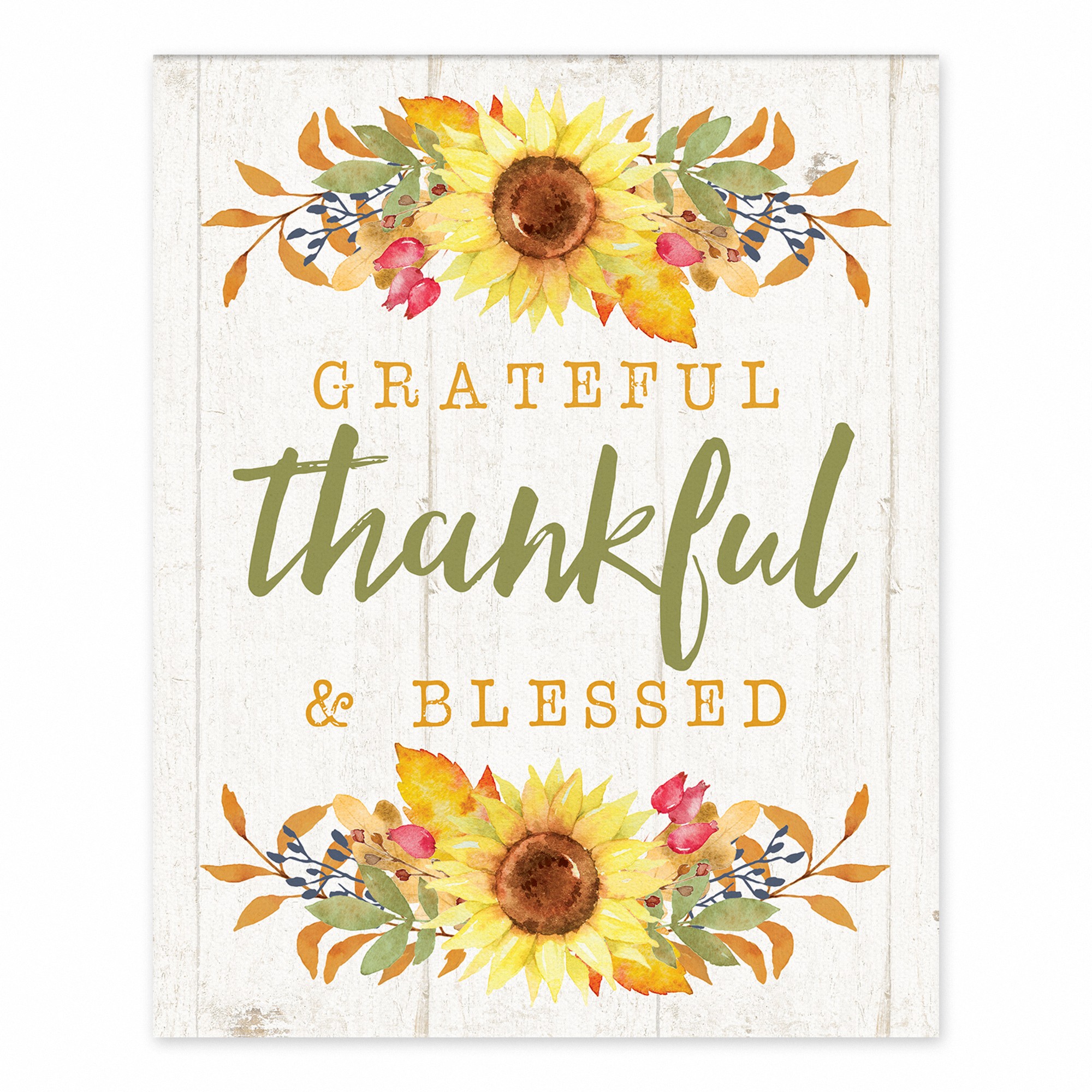 Grateful Thankful & Blessed 8x10 Tabletop Canvas