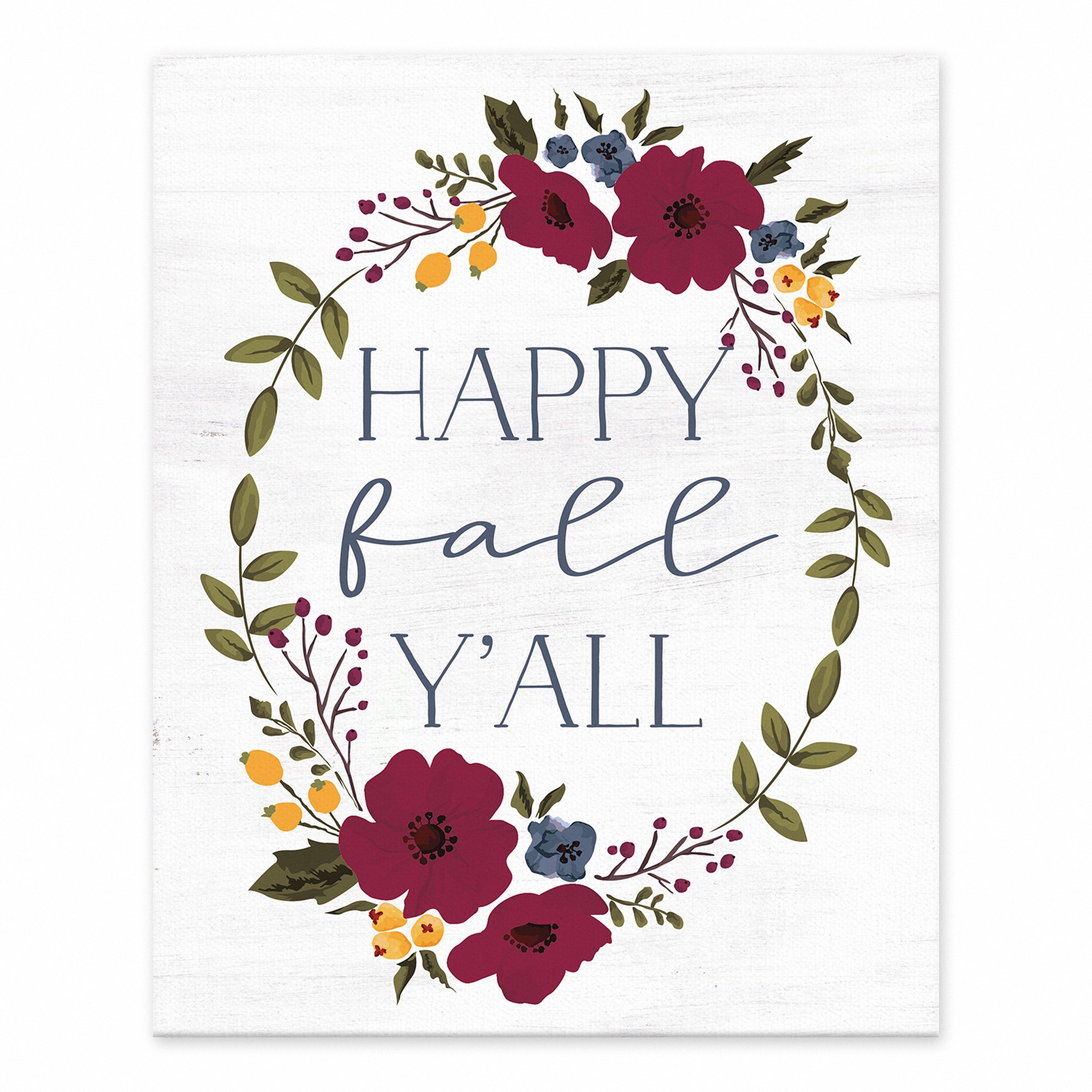 Happy Fall Y'all 8x10 Tabletop Canvas