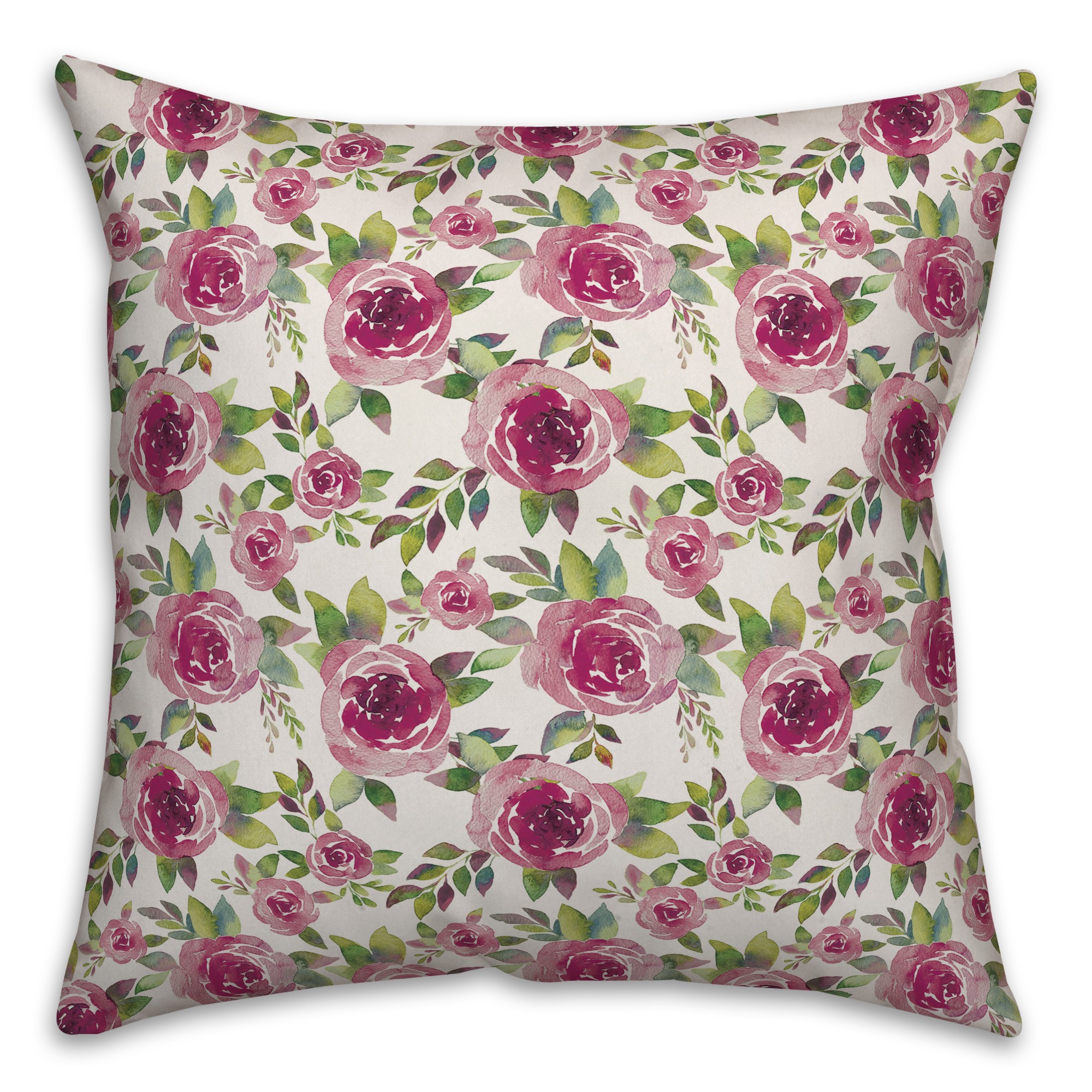 Watercolor Floral Pillow