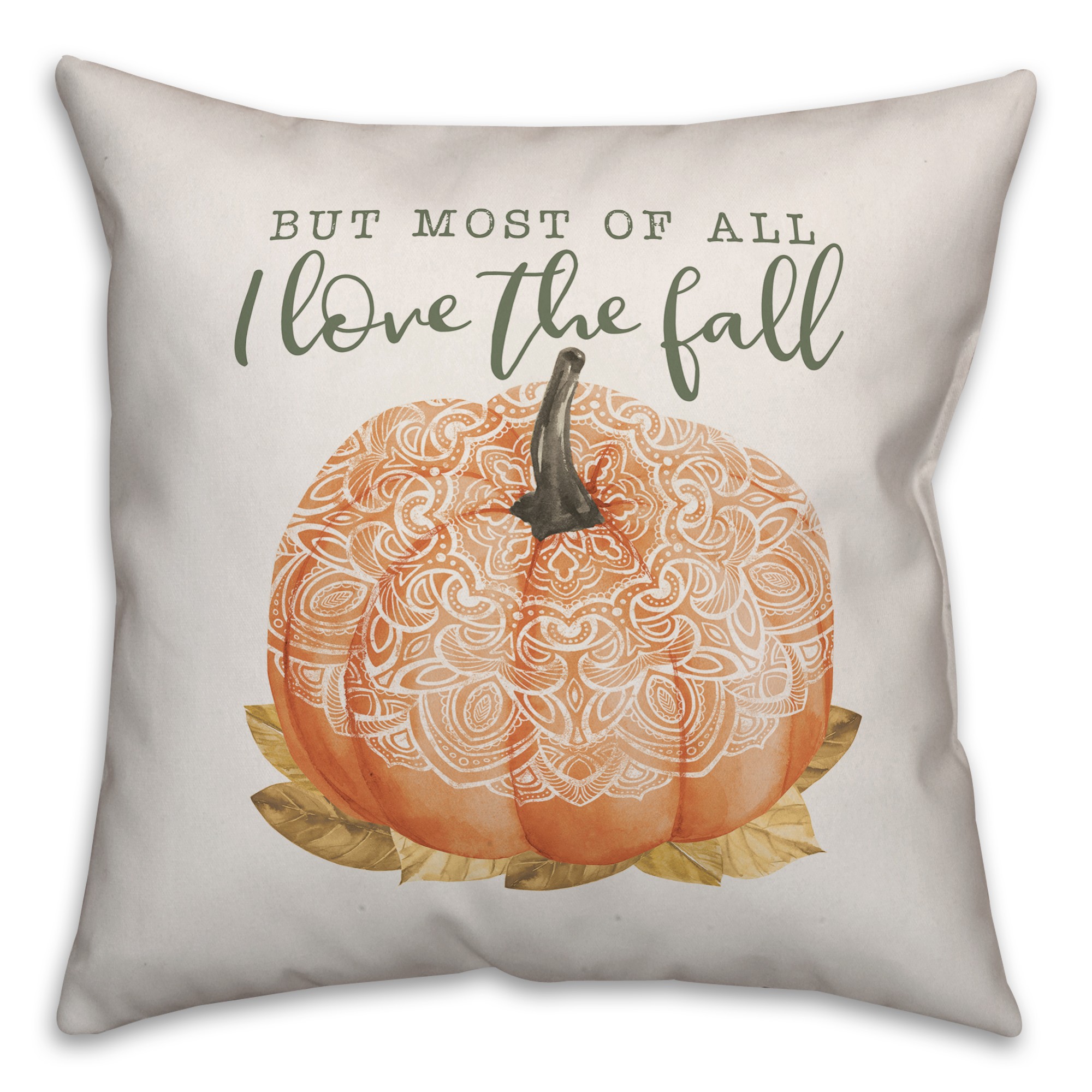 But Most of All I Love the Fall Boho Pumpkin Pillow