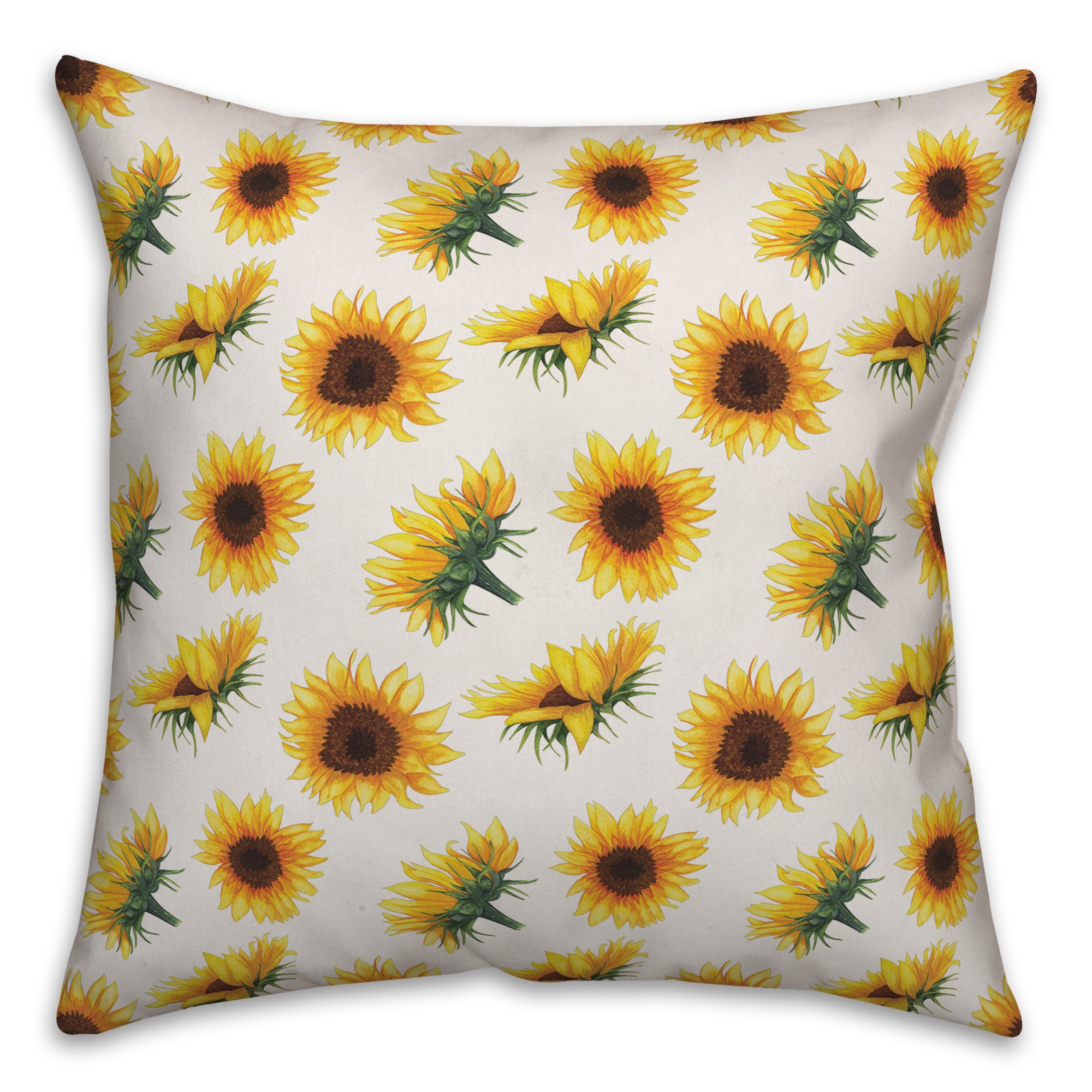 Sunflower Pattern Pillow