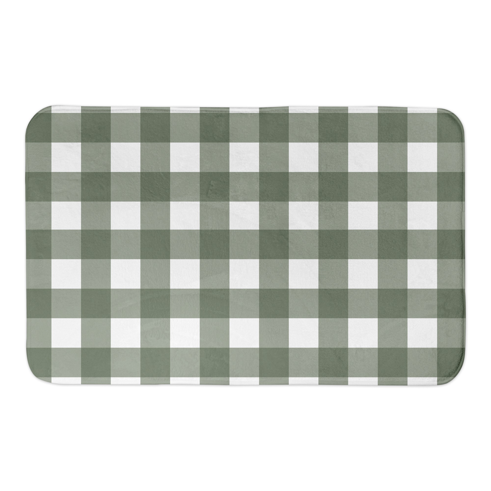Sage Buffalo Check 34x21 Bath Mat
