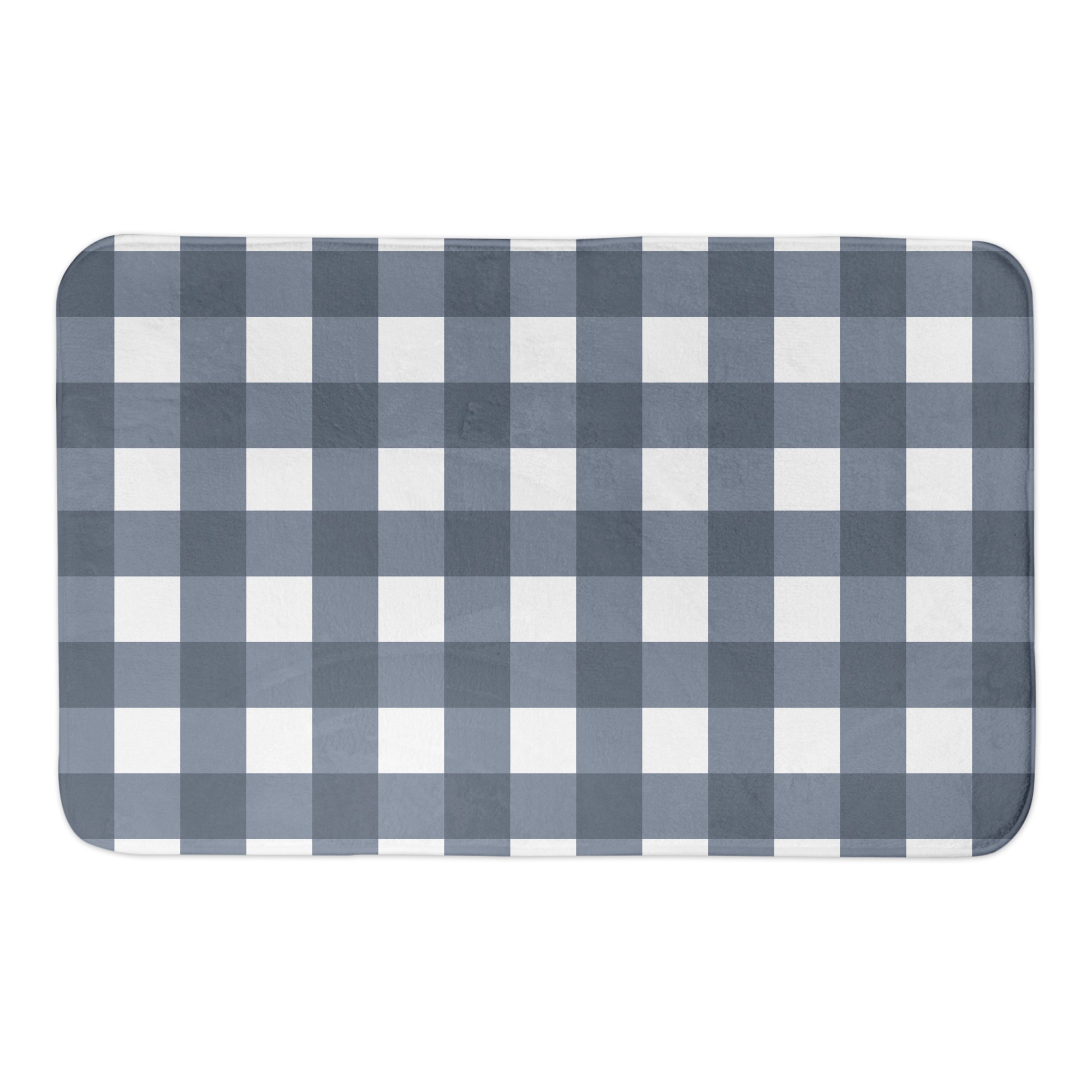 Slate Buffalo Check 34x21 Bath Mat