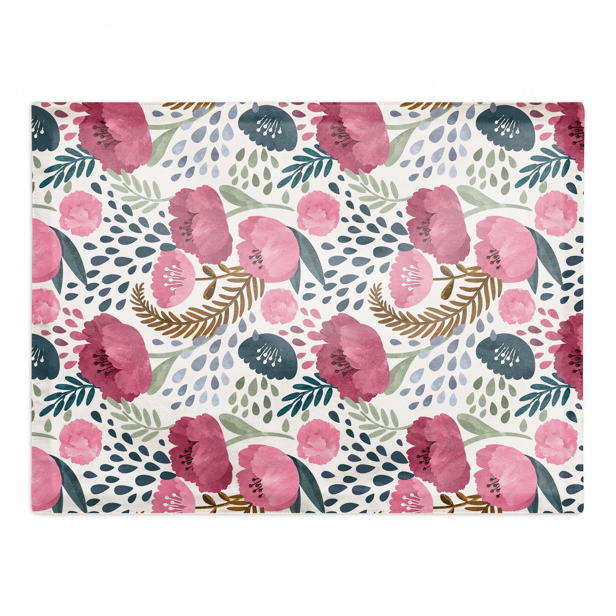 Floral Pattern 18x14 Poly Twill Placemat