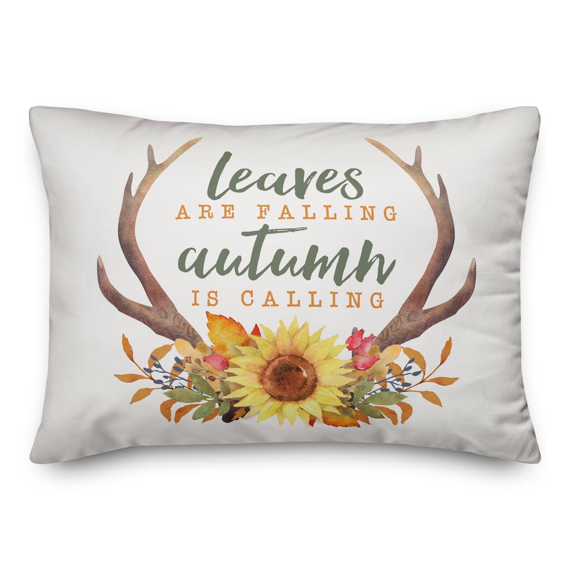 Leaves are falling Autumn is calling 14x20 Spun Poly Pillow Cover