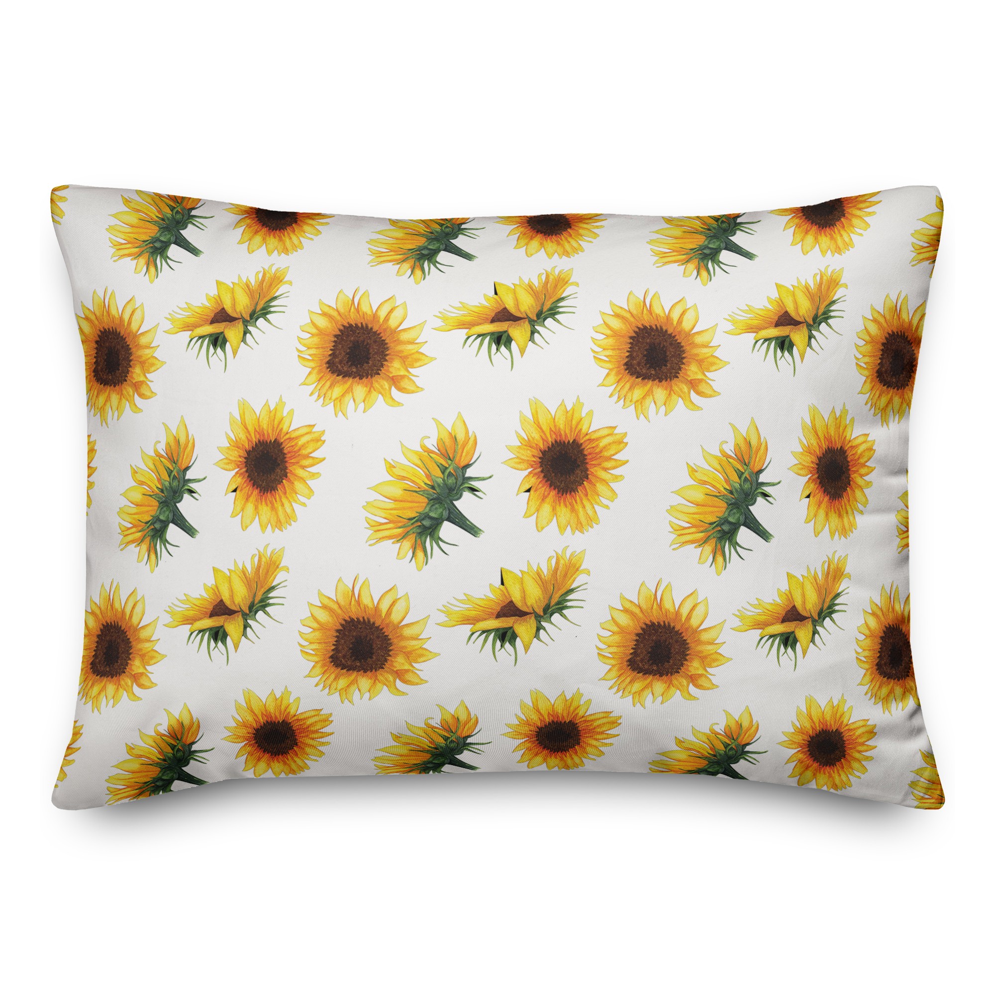 Sunflower Pattern 14x20 Spun Poly Pillow Cover